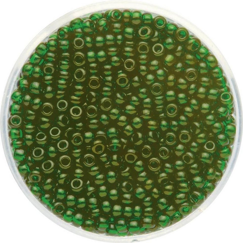 Thumbnail - Glorex Bastelperlen Glorex Rocailles Perlen 2,6 mm 17 g dunkelgrün