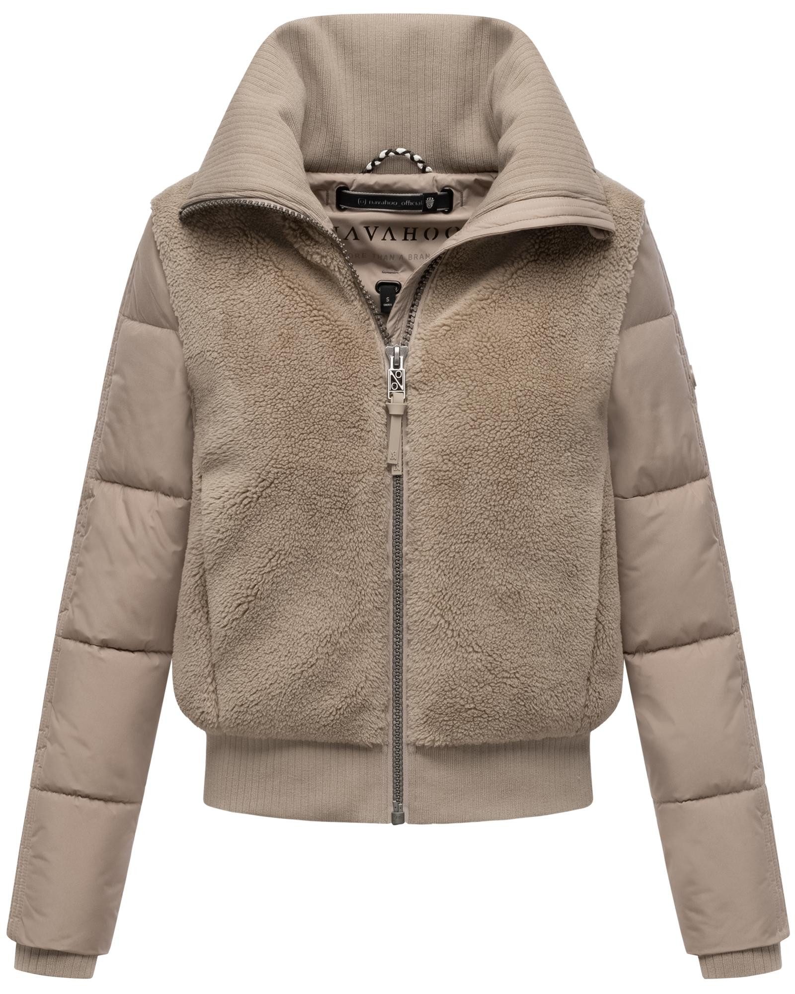 Navahoo Plüschjacke Teddyzone 14 Teddy-Fleece Jacke mit hohem Kragen