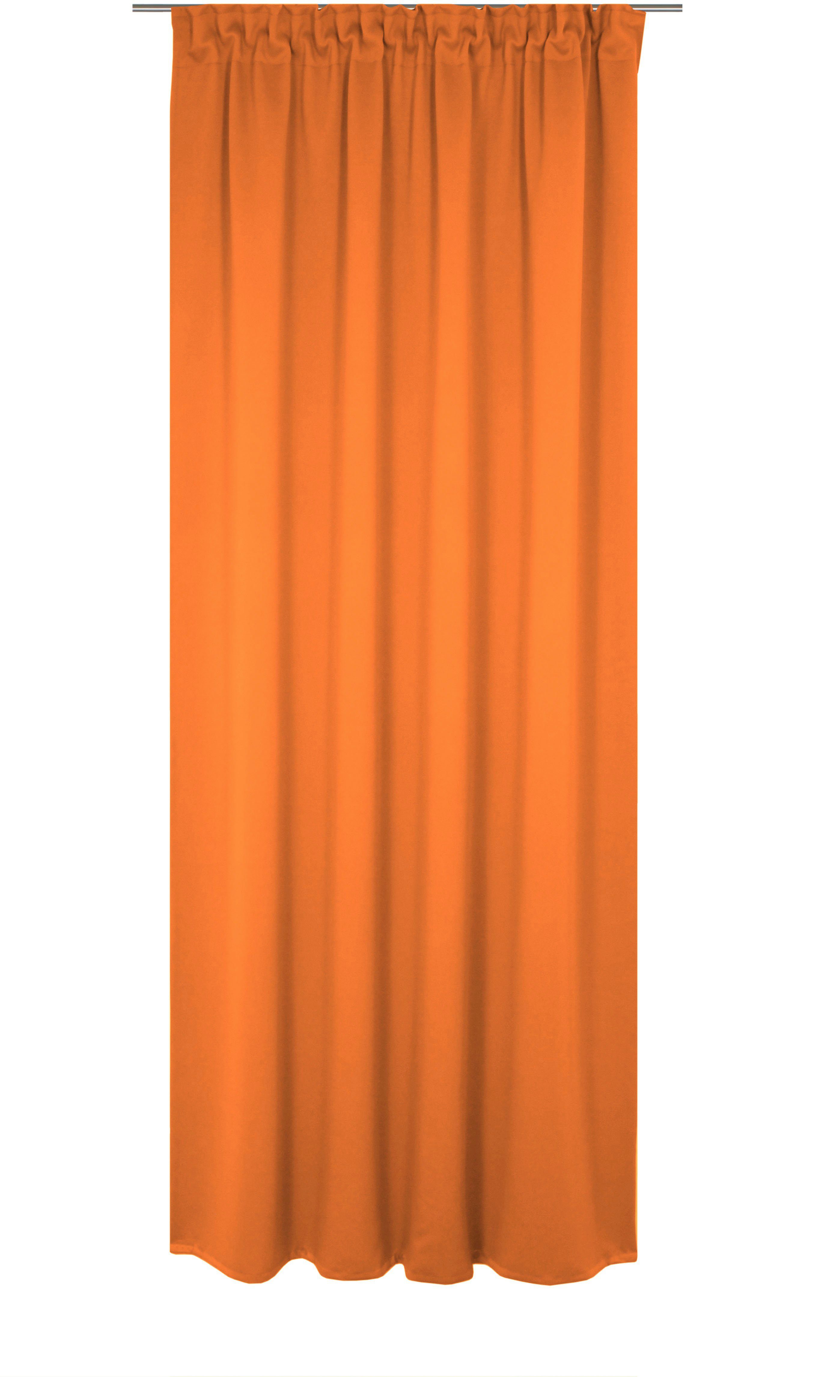 Vorhang Umea, Wirth, Smokband (1 St), blickdicht, Jacquard orange