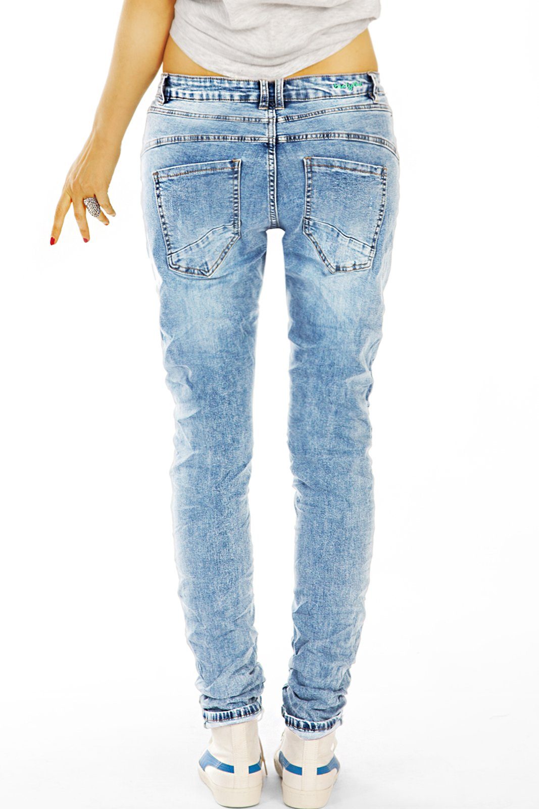 be styled Boyfriend-Jeans destroyed Hüftjeans, relaxed look used Damenhosen j20r-1 bequemen im