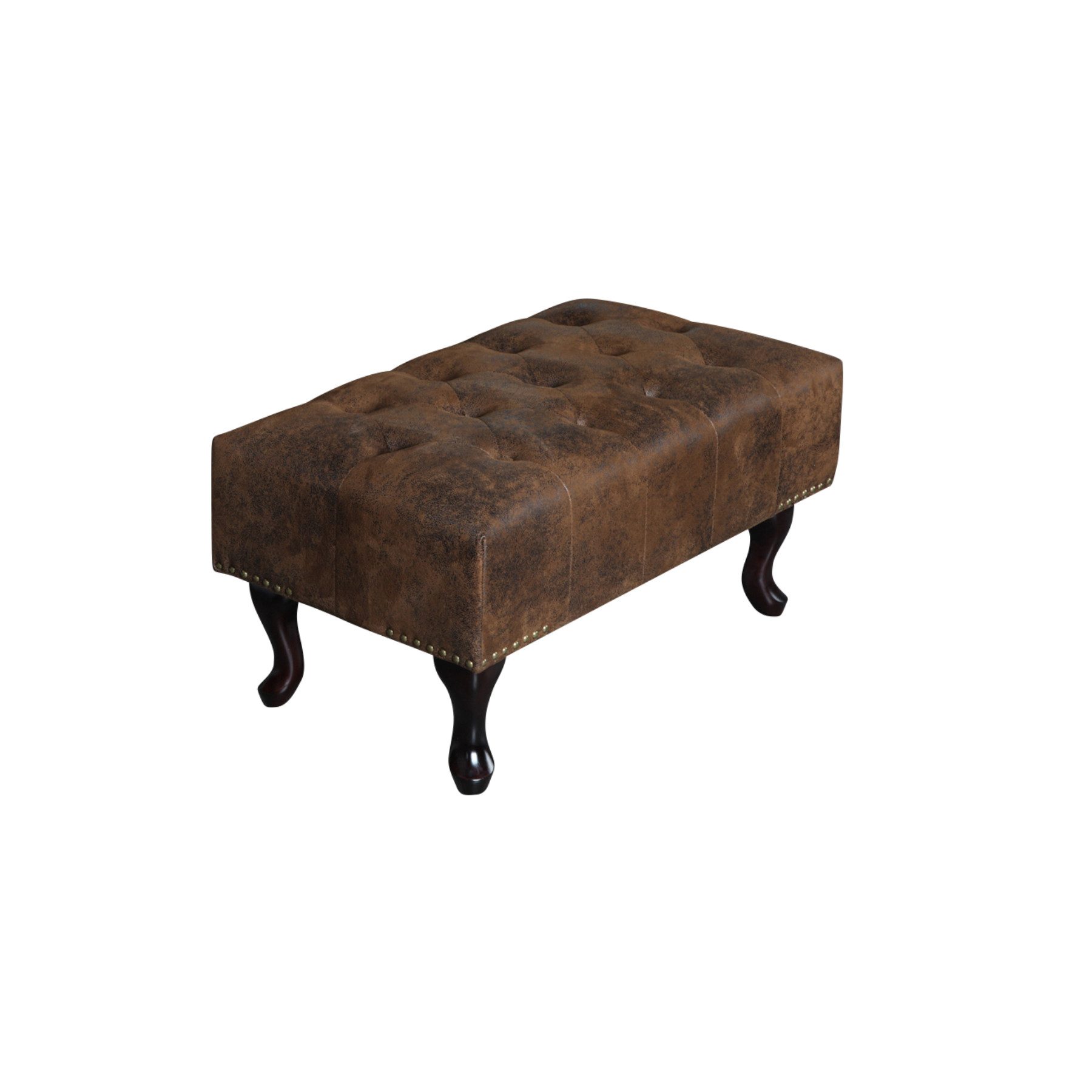riess-ambiente Fußhocker CHESTERFIELD 80cm antik braun, günstig online kaufen