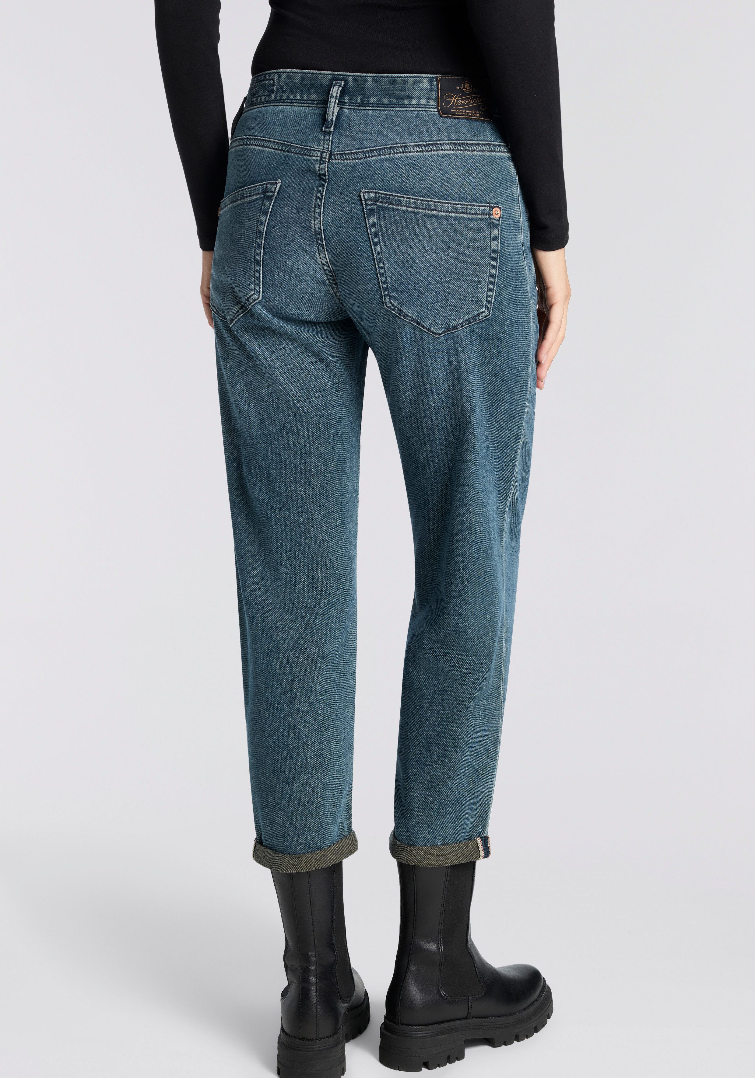 Herrlicher 5-Pocket-Jeans Shyra Tap Denim Comfort in Cropped Länge, Umschla günstig online kaufen