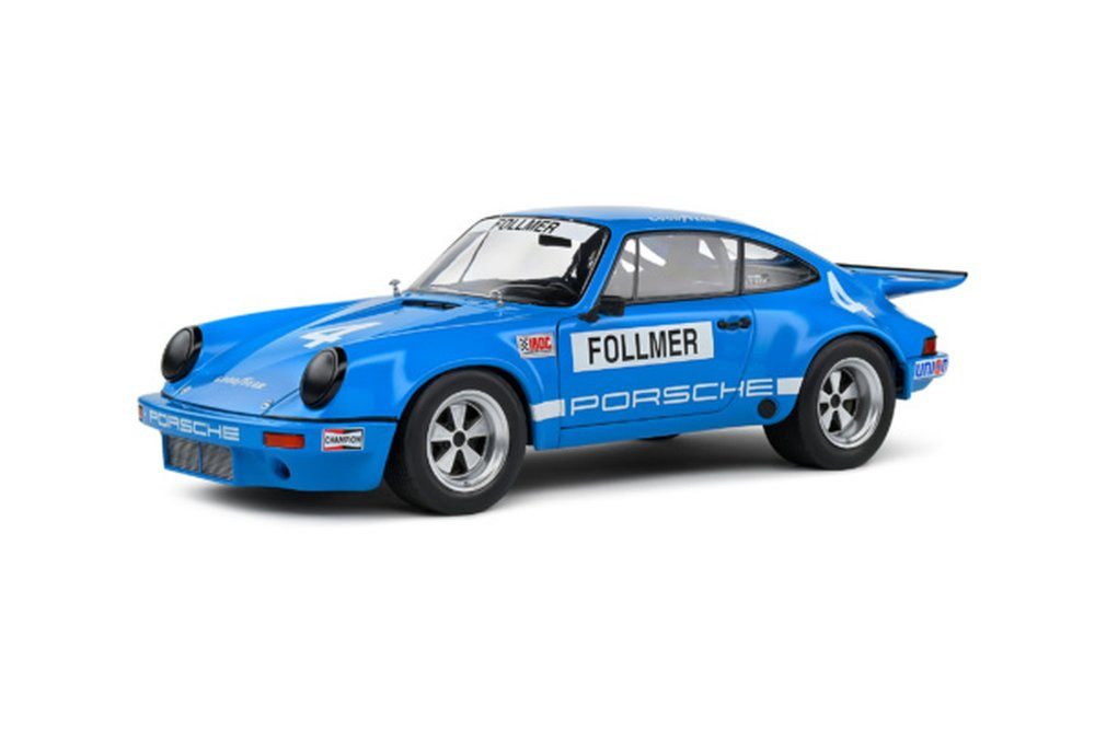 Modellauto Porsche 911 RSR #4 IROC Riverside 1974 blau George Follmer