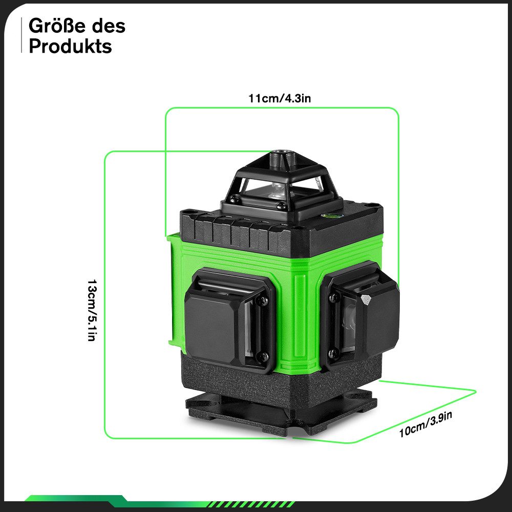 ONEVAN Laserwasserwaage 4D 16 Linien 360° günstig online kaufen