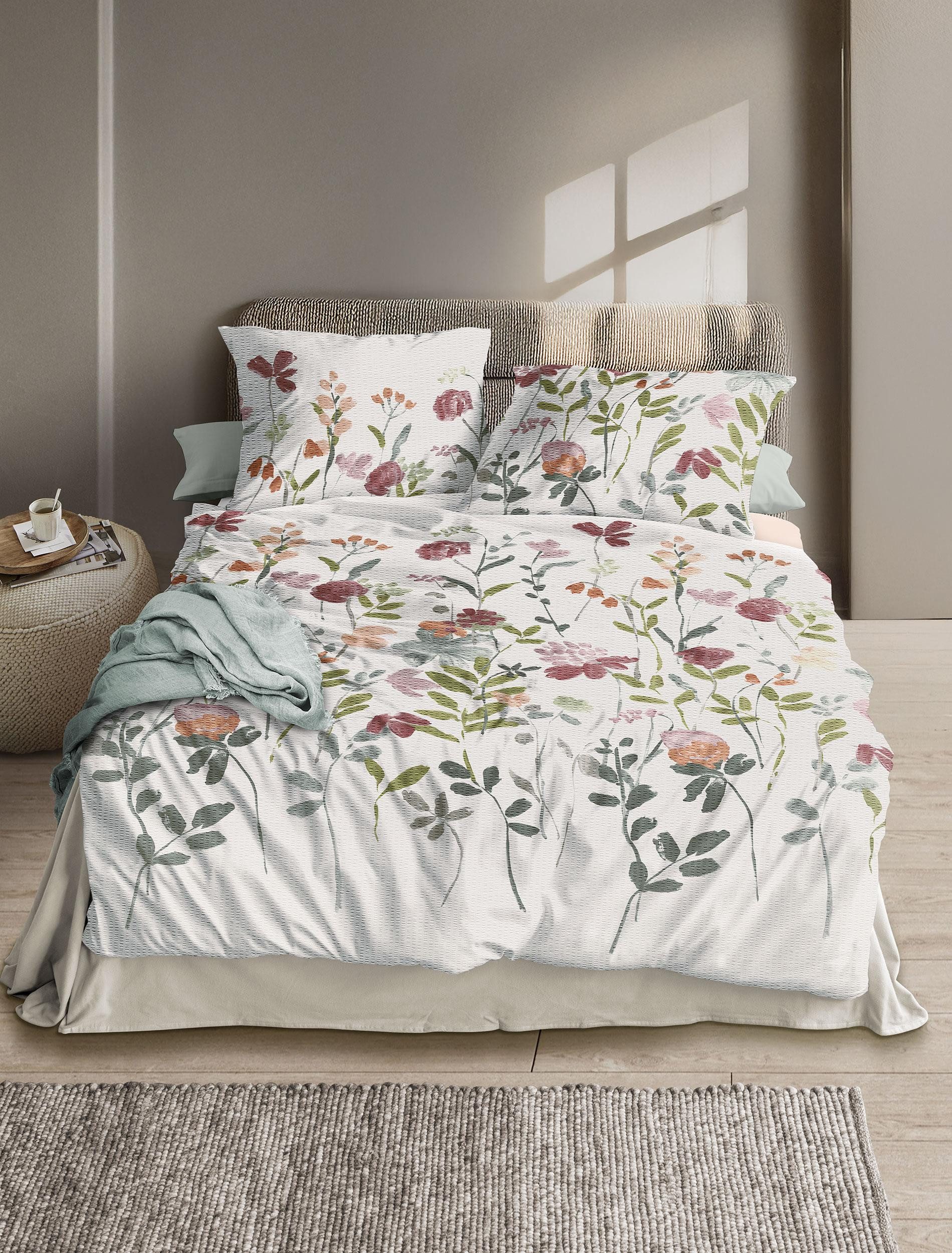 Irisette Bettwäsche Easy 8547, Seersucker, 2 teilig, kühlend und atmungsaktiv, pflegeleicht und bügelfrei