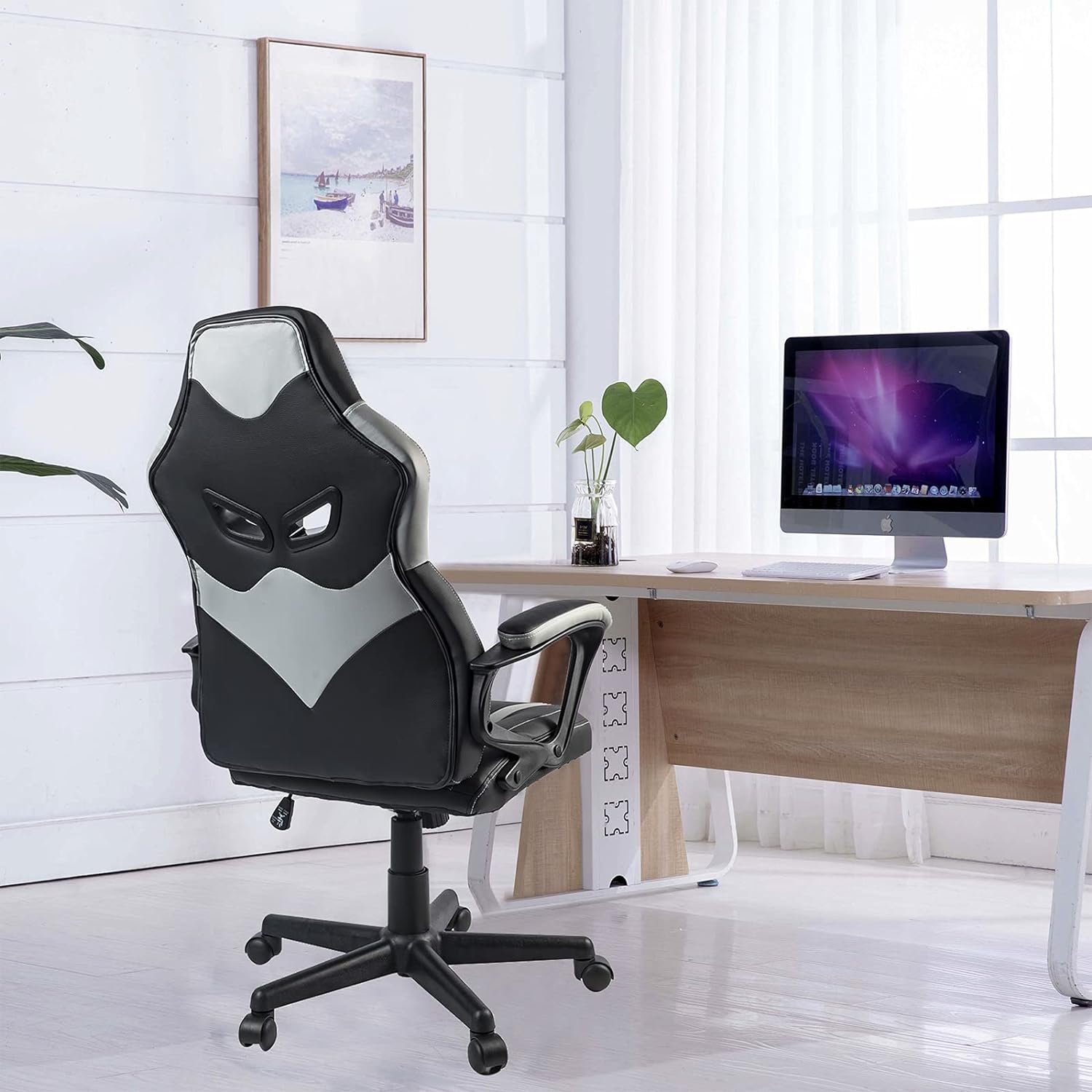 JOYFLY Gaming Chair Sitz), Gaming Erwachsene ergonomisch: Computerstuhl Junge (Bürostuhl verstellbarem mit Stuhl mit Lordosenstütze Schreibtischstuhl