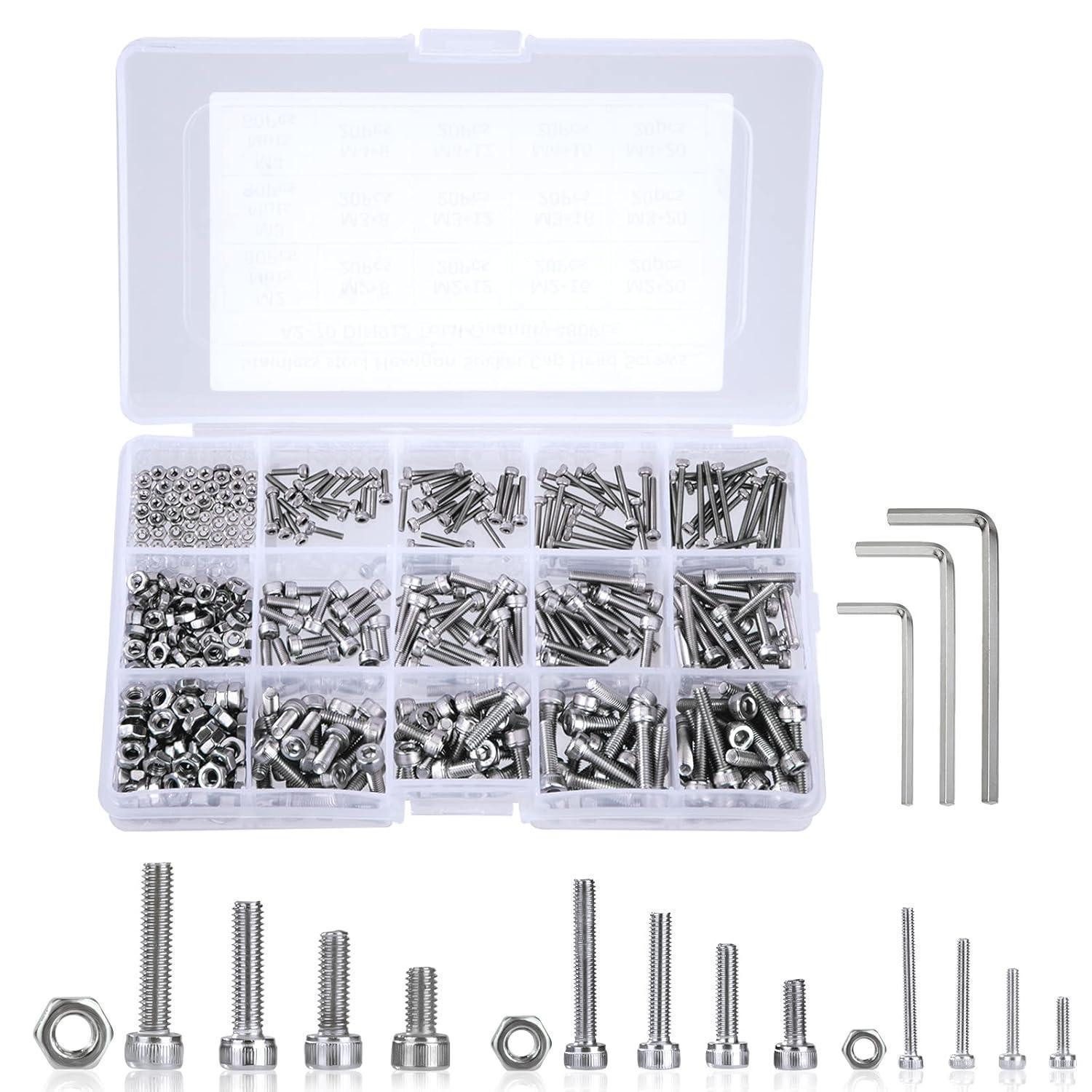 LuxusKollektion Zylinderschraube Zylinderschrauben Set M2-M4 Edelstahl 480tlg, (480 St)