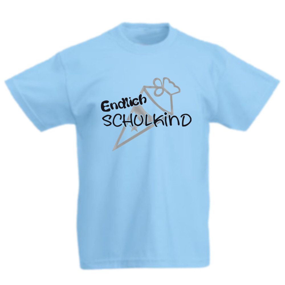 G-graphics T-Shirt Endlich Schulkind – Schultüte Kinder T-Shirt mit Motiv zur Einschulung