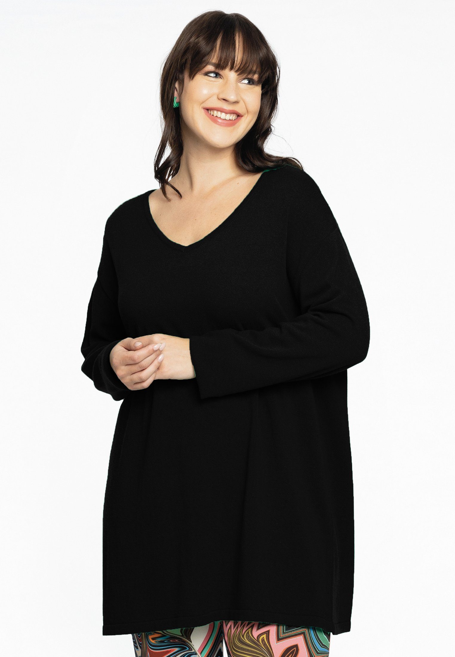 Longpullover Größen Große black Yoek