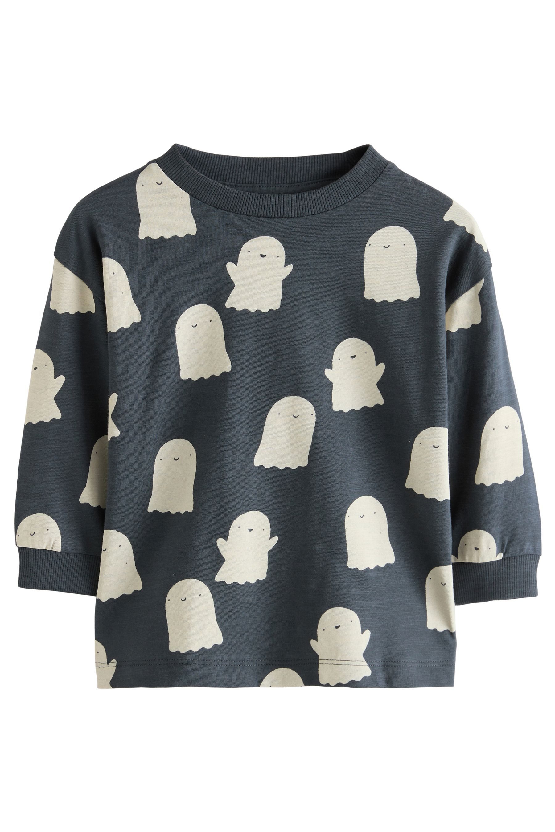 Next Langarmshirt Langarmshirt mit Halloween-Grafik (1-tlg) günstig online kaufen