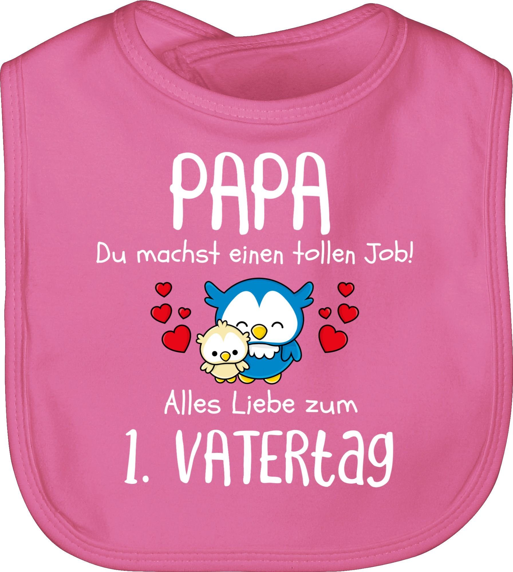 1. Vatertag du Pink tollen Baby Geschenk 1 - Lätzchen Shirtracer Papa Vatertag Job, machst einen