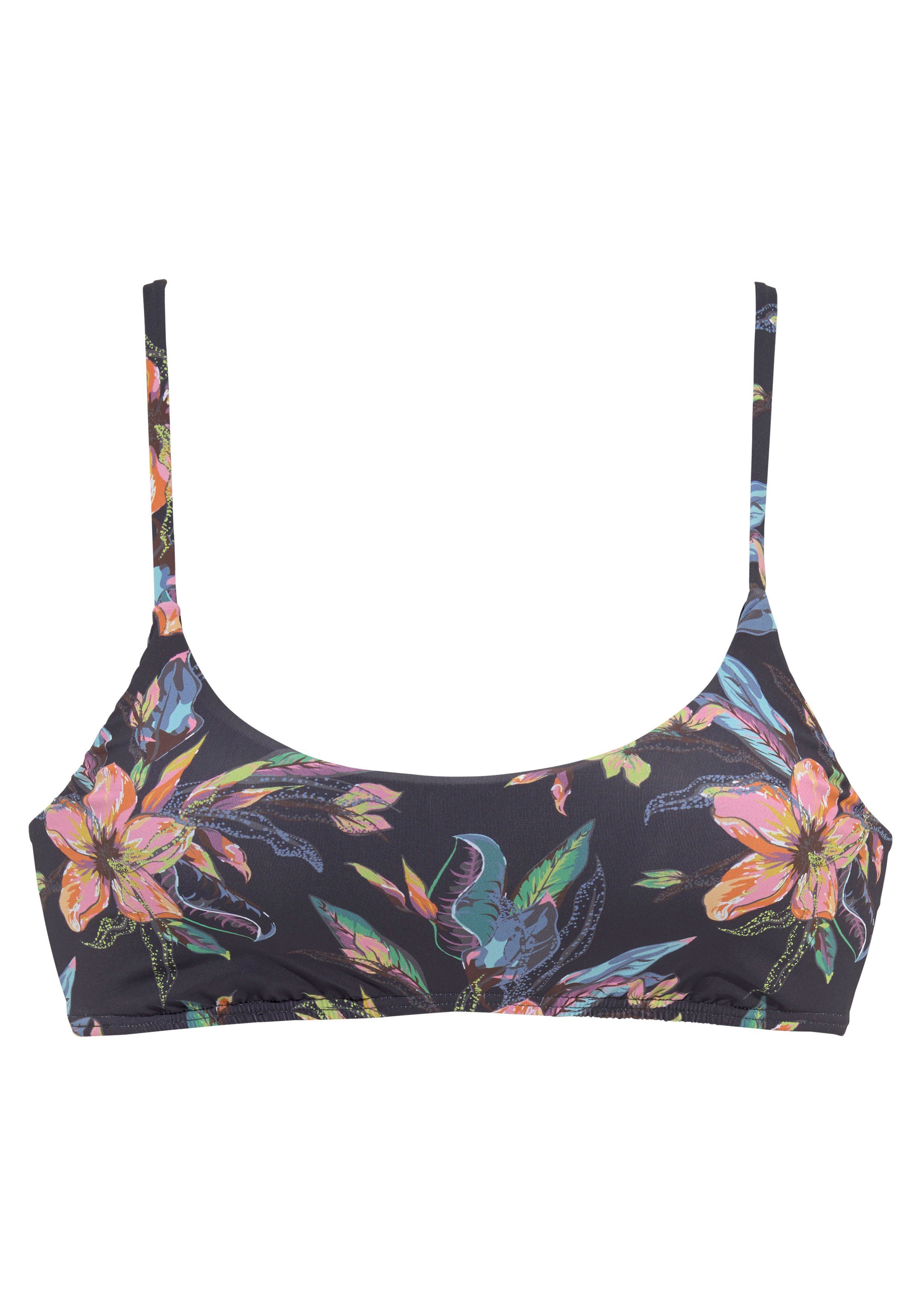 LASCANA Bustier-Bikini-Top Malia, mit tropischem Print günstig online kaufen