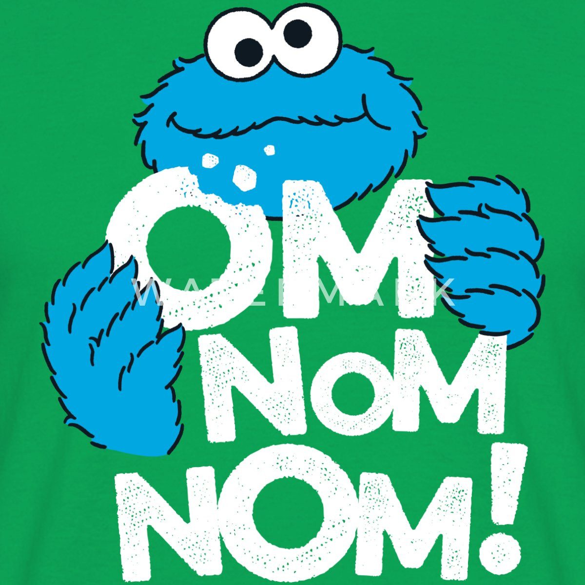 Spreadshirt T-Shirt Sesamstraße Krümelmonster Om Nom günstig online kaufen