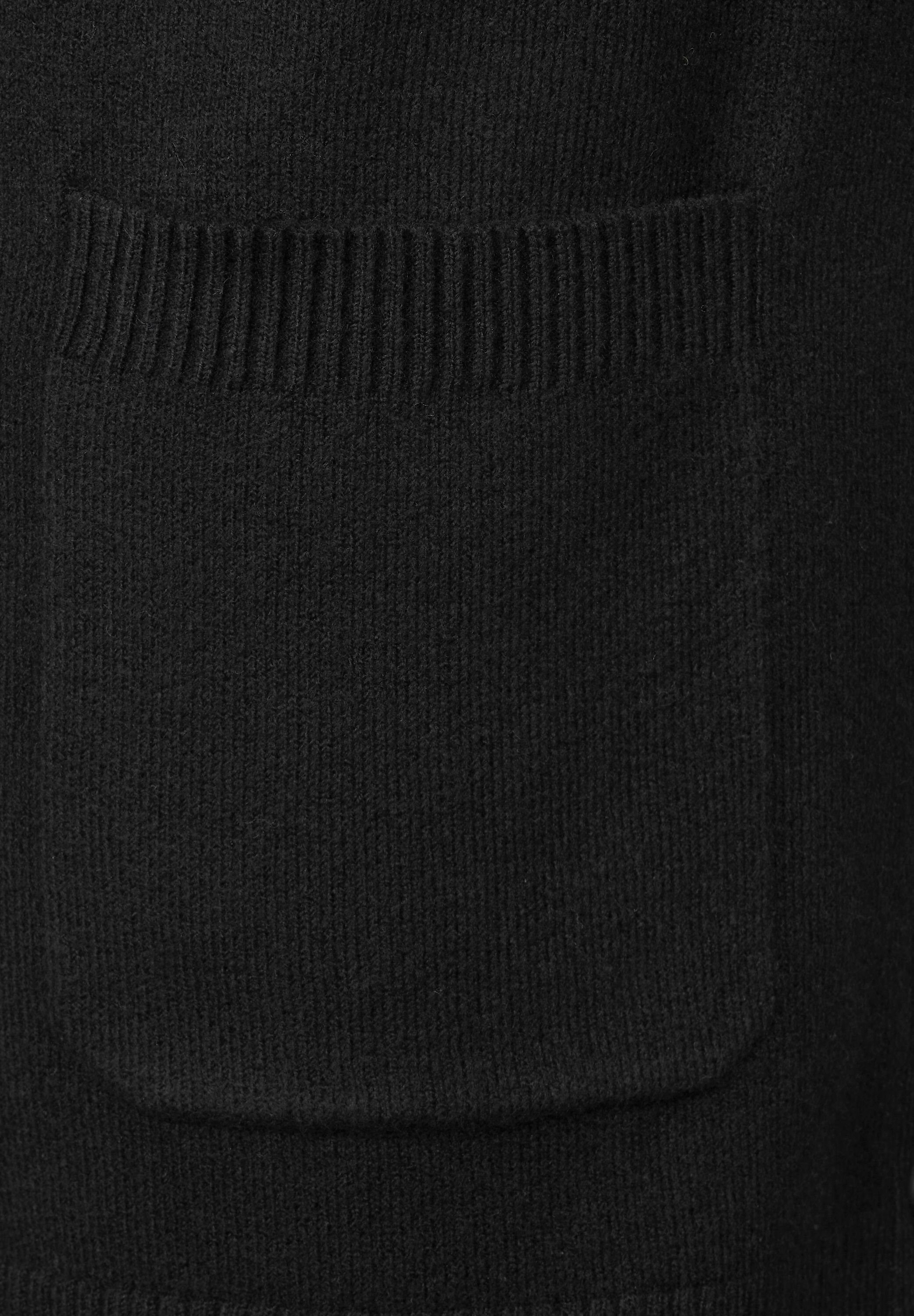 Black mit ONE STREET Knopfleiste Longstrickjacke