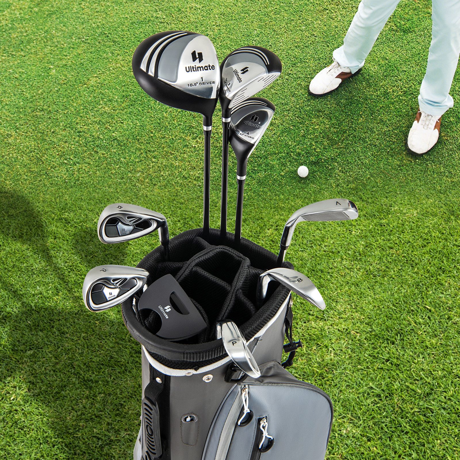 COSTWAY Golfschläger + Golfbag Golfset