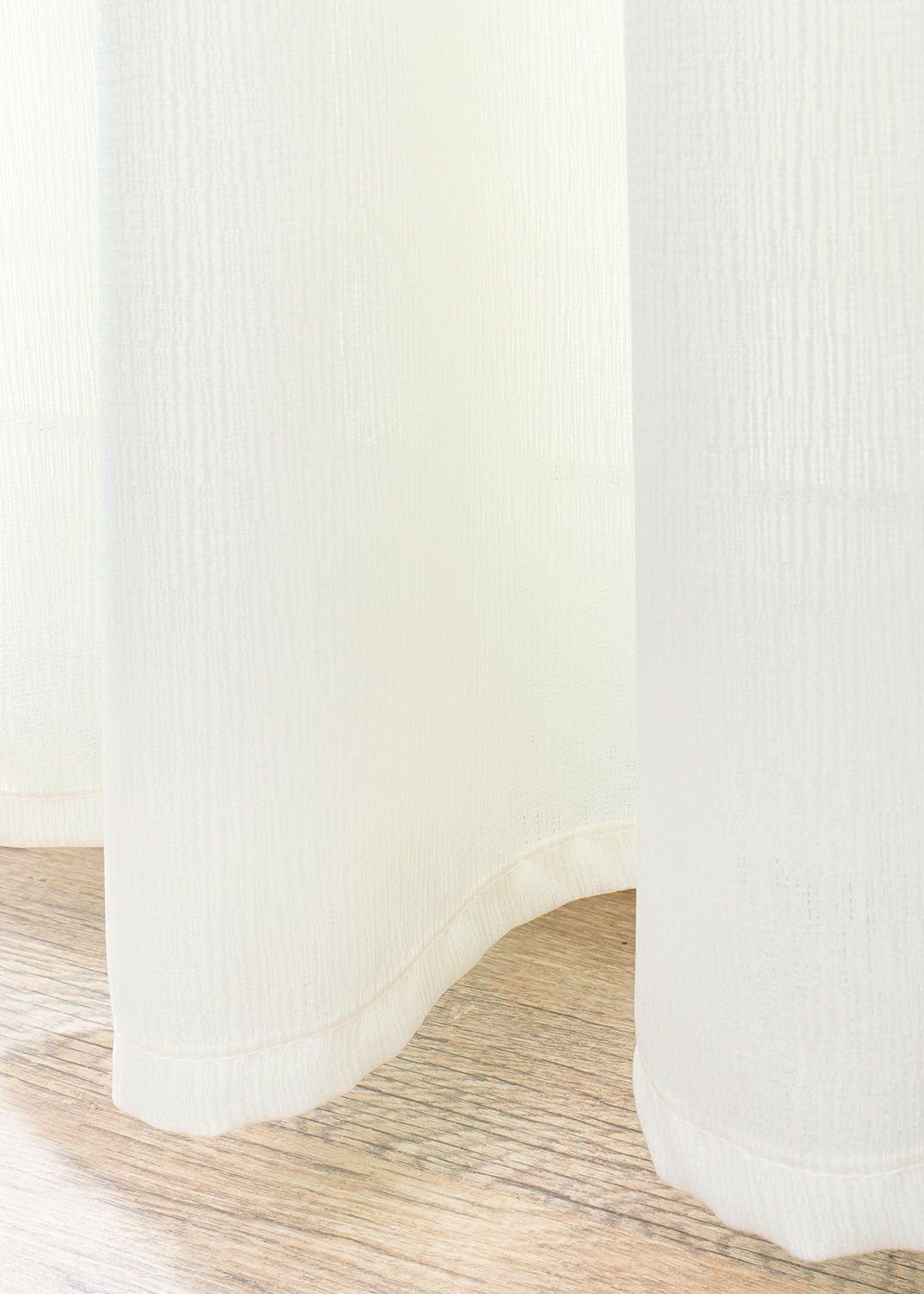 weiß Cayley, HxB St), transparent, Vorhang (1 245x135cm LYSEL®, Zugbandschal