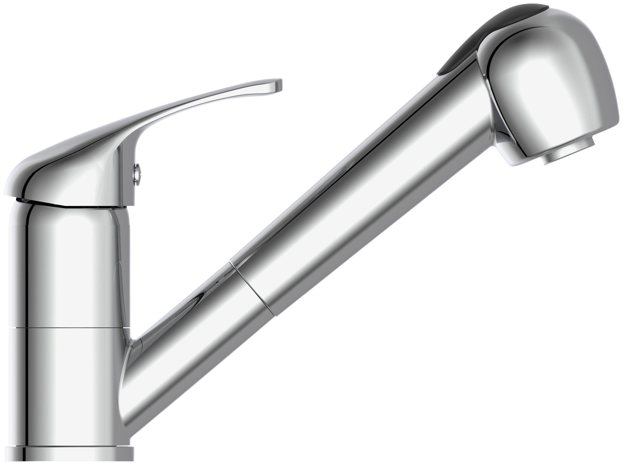 Eisl Spültischarmatur mit Geschirrbrause, Wasserhahn ausziehbar, Mischbatterie, in Chrom