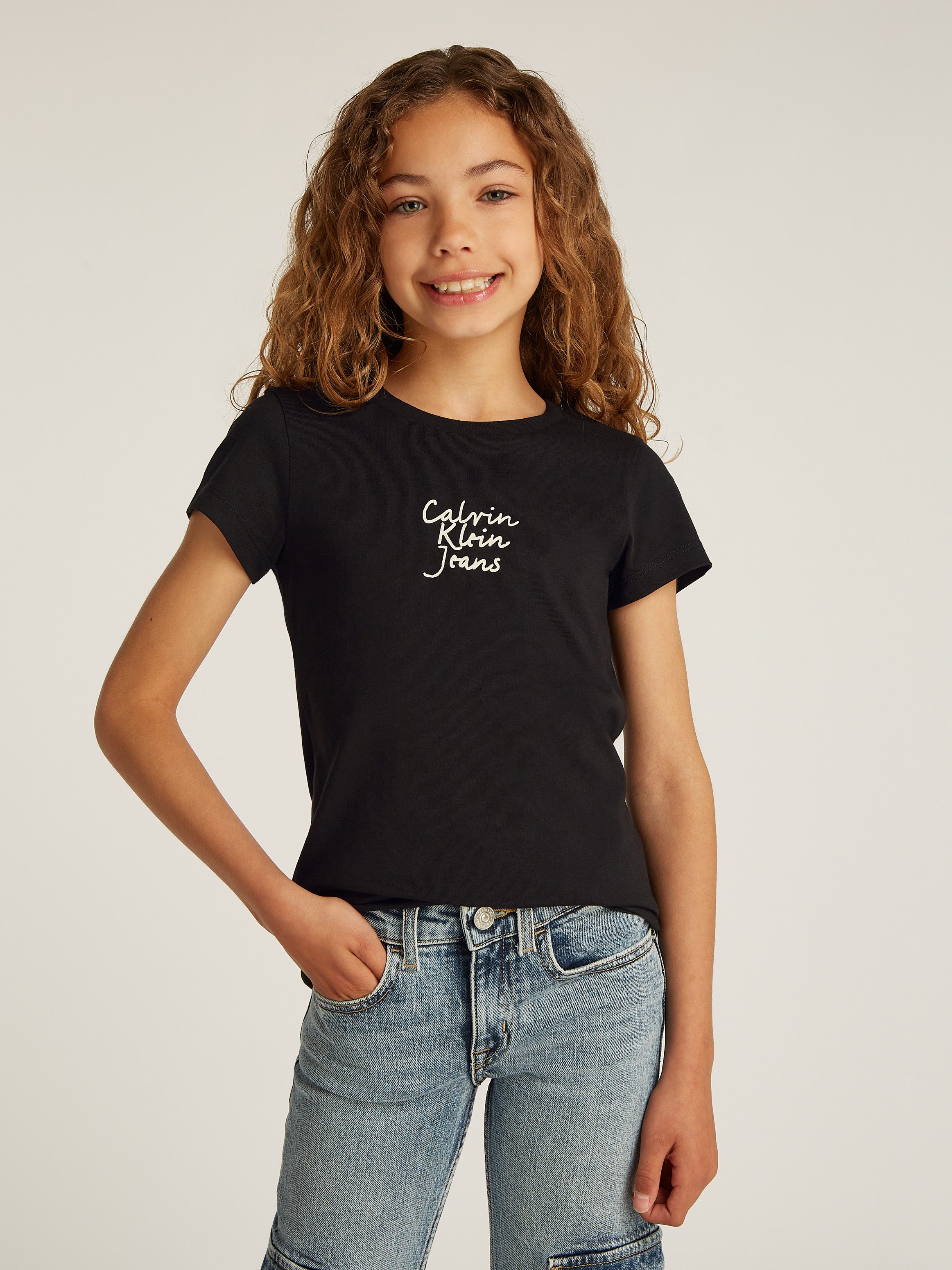 Calvin Klein Jeans Rundhalsshirt HANDWRITING LOGO günstig online kaufen