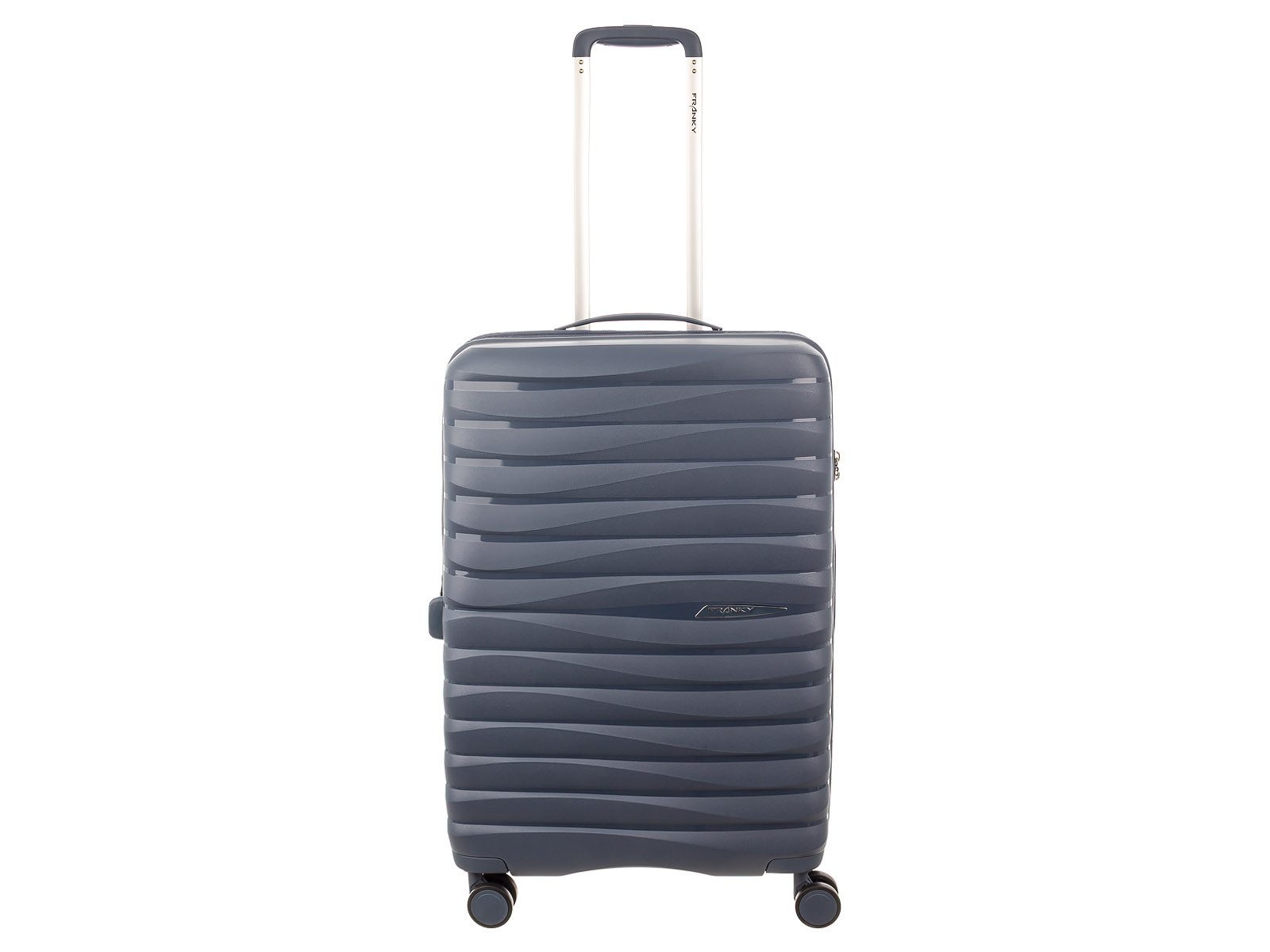 Franky Kofferset PP18 Trolley Hartschalenkoffer 3er SET Spinner Gr. L/M/S, 4 Doppelrollen Rollen, (Stück, 1 tlg., 3), Dehnfalte TSA Schloss