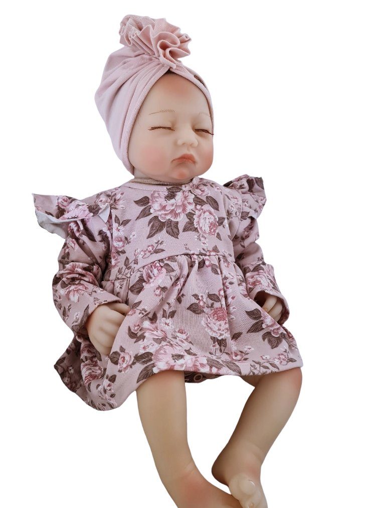 Divita-Mode Shirtbody Langarm Body Baby Kleid mit Rüschen den Schultern  (1-tlg)