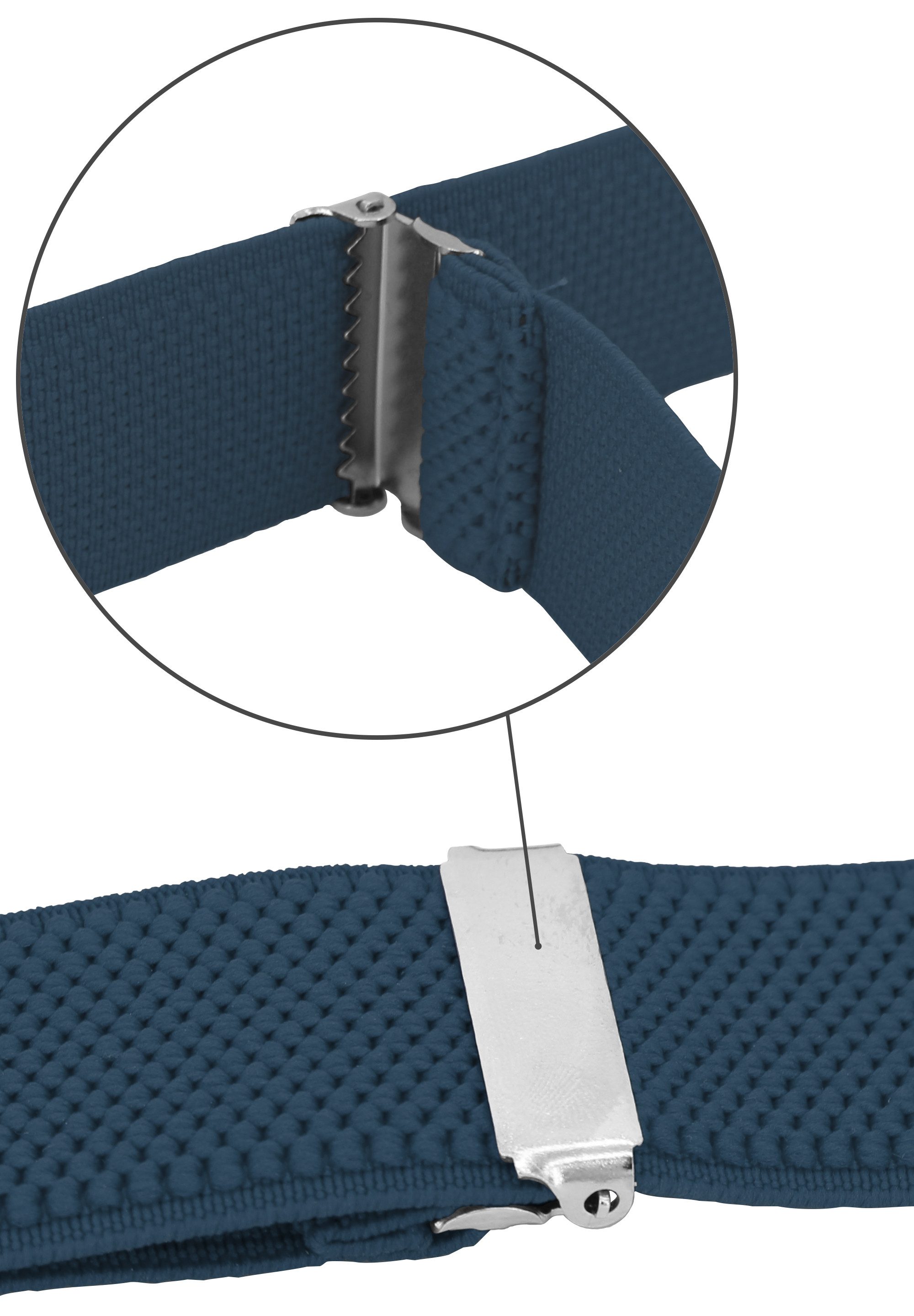 Fabio Farini Hosenträger Schmales Y-Design mit 2,5cm Breite verstellbar mit extra starken Clipverschluss, Blau – Bild 4 von 5