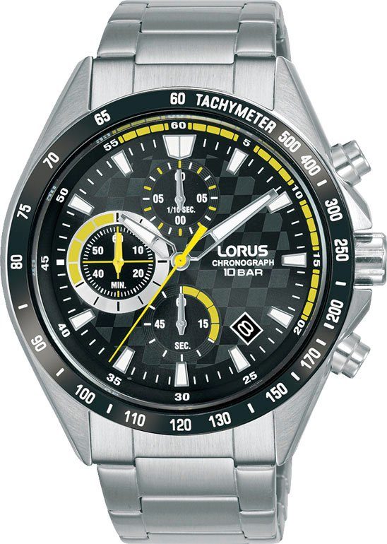 LORUS Chronograph RM313JX9, Armbanduhr, Quarzuhr, Herrenuhr, Stoppfunktion, Datum