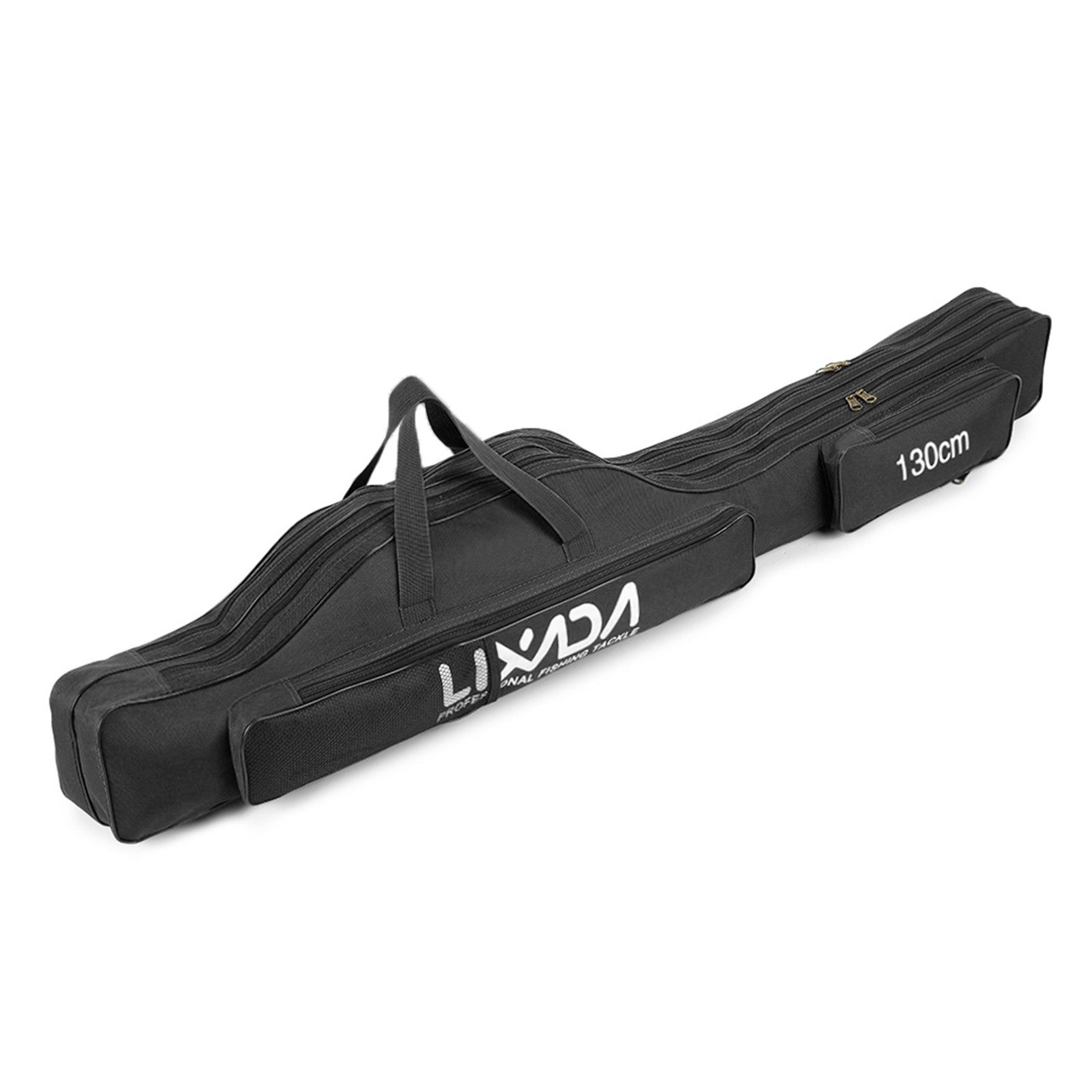 GARRYFIZH Angelrutentasche 1.3M/1.9M Angelrollentasche, Rutenfutteral mit große Kapazität Schwarz, Grosszügiges fassungsvermögen, Robust