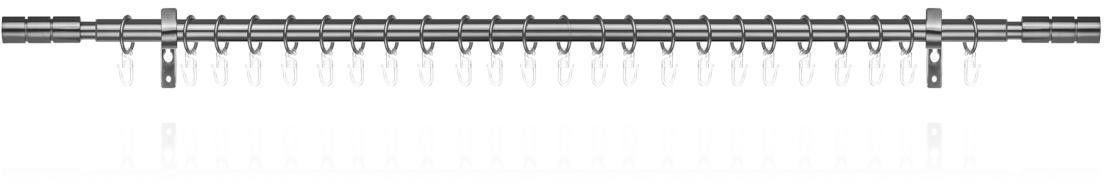 Gardinenstange Gardinenstange Zylinder, 20 mm, ausziehbar, 1 läufig 130 - 240  cm, LICHTBLICK ORIGINAL, Ø 20 mm, 1-läufig, ausziehbar, Metall, Einläufige  Vorhangstange mit Ringen für Gardinen und