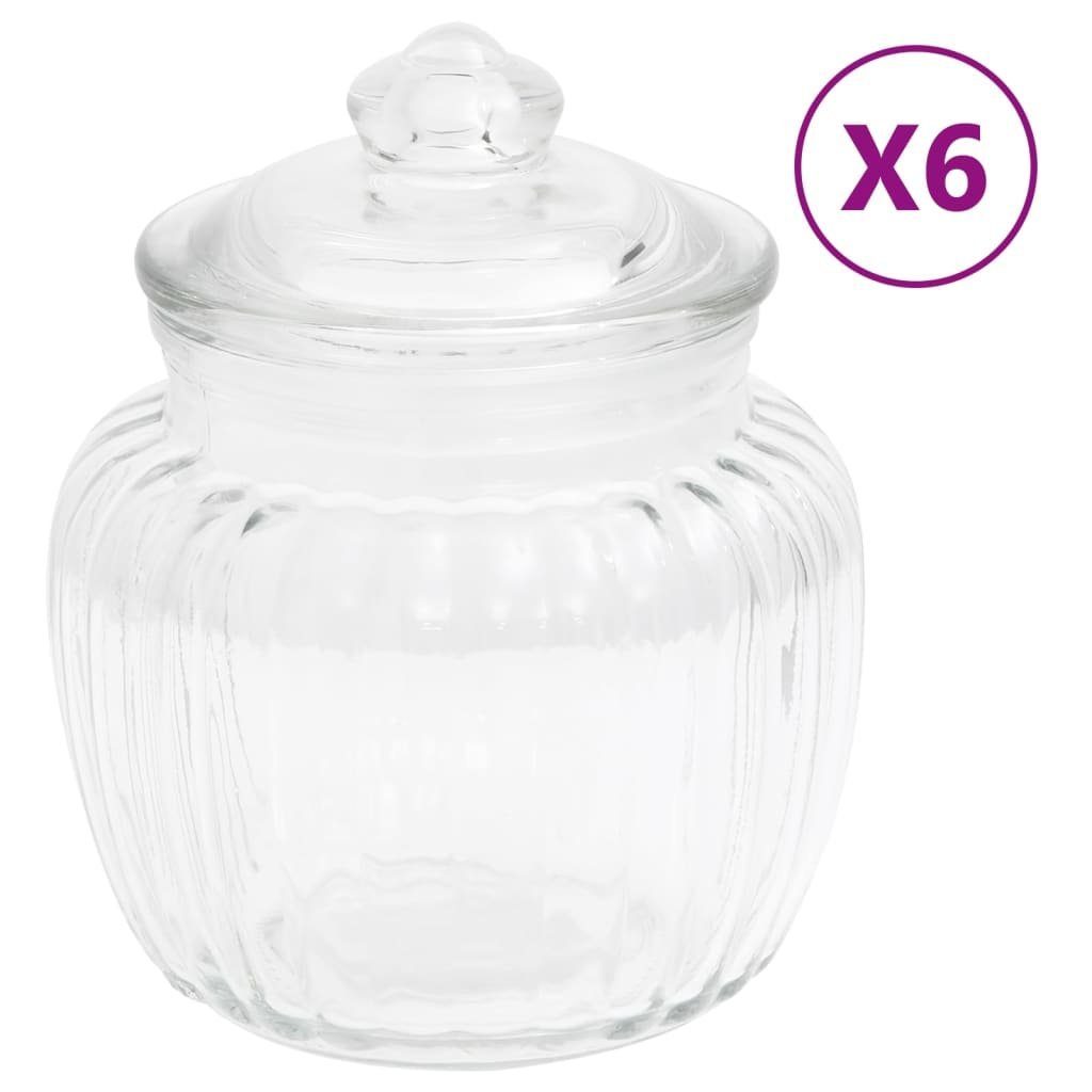 vidaXL Vorratsglas Vorratsgläser 6 Stk. ml Glas 500