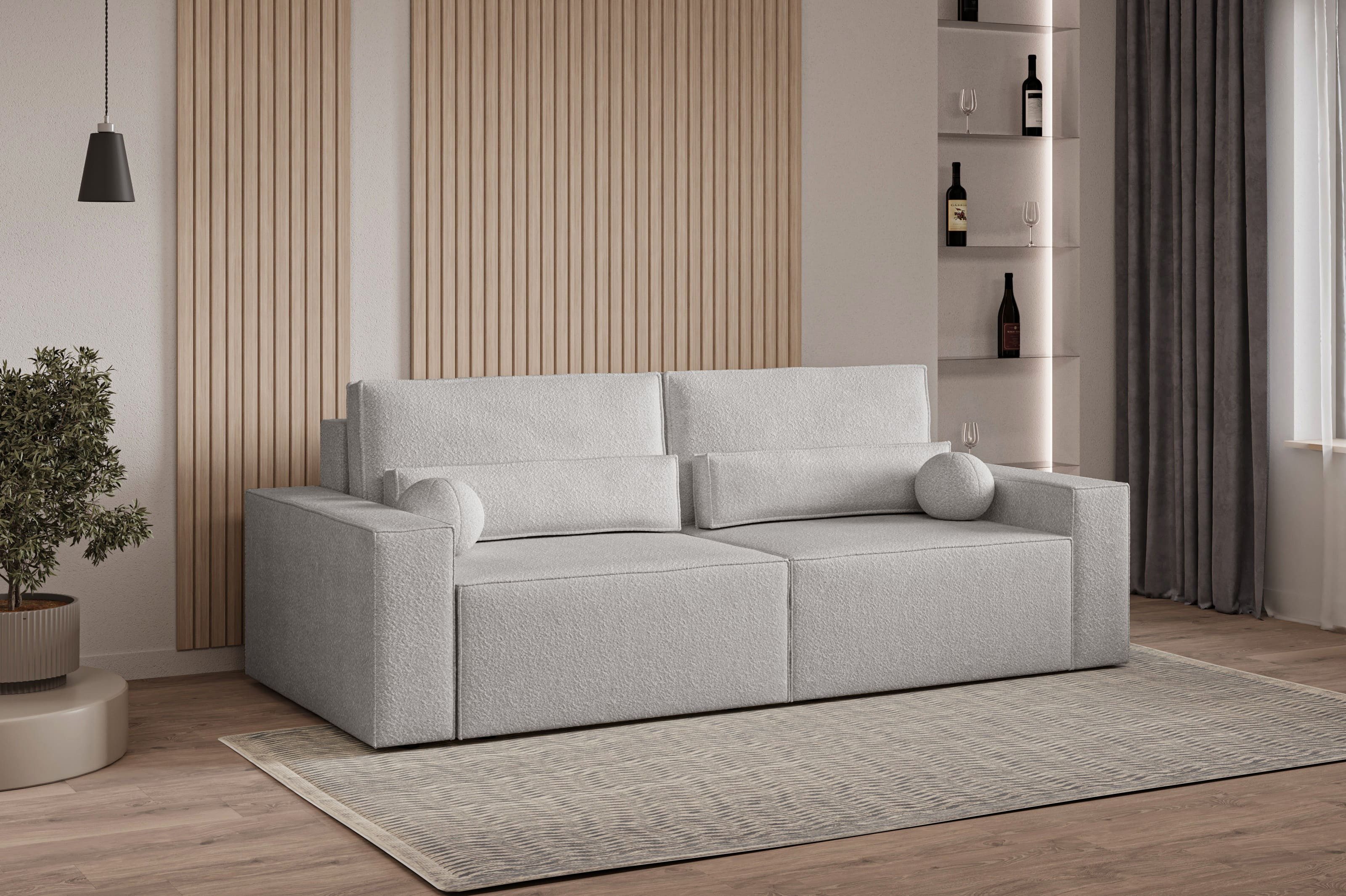 MOEBLO Sofa Denver mini aus Bouclé, günstig online kaufen