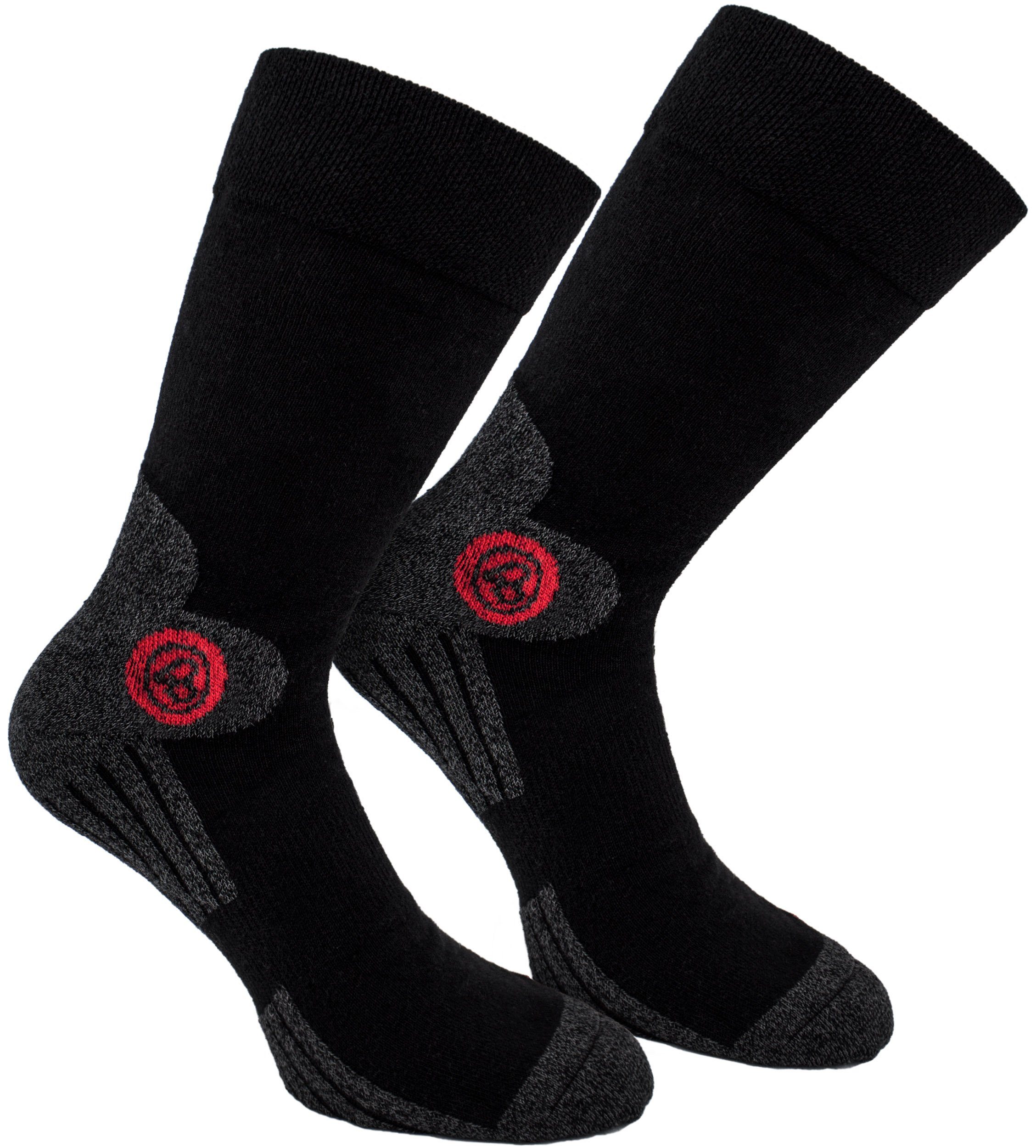 BRUBAKER Wandersocken Unisex Funktionssocken Trek-Power (4-Paar, mit Dynamic Fit Technologie) für Trekking, Wandern, Hiking und Laufen