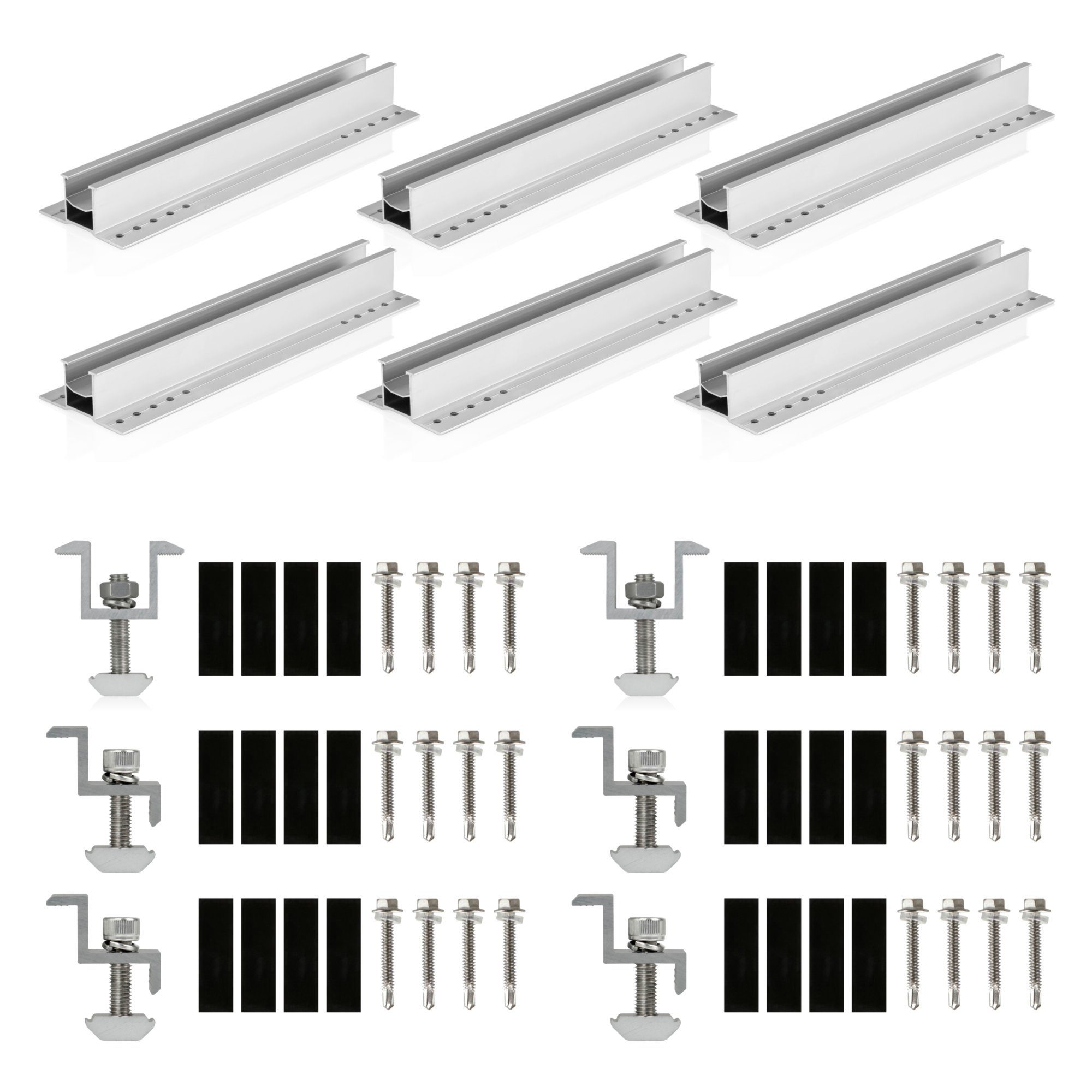 Zelsius Solarmodul Zelsius Solarpanel Halterung für 2 Solarpanele, Solarmodul Halterung, (Set, Set)