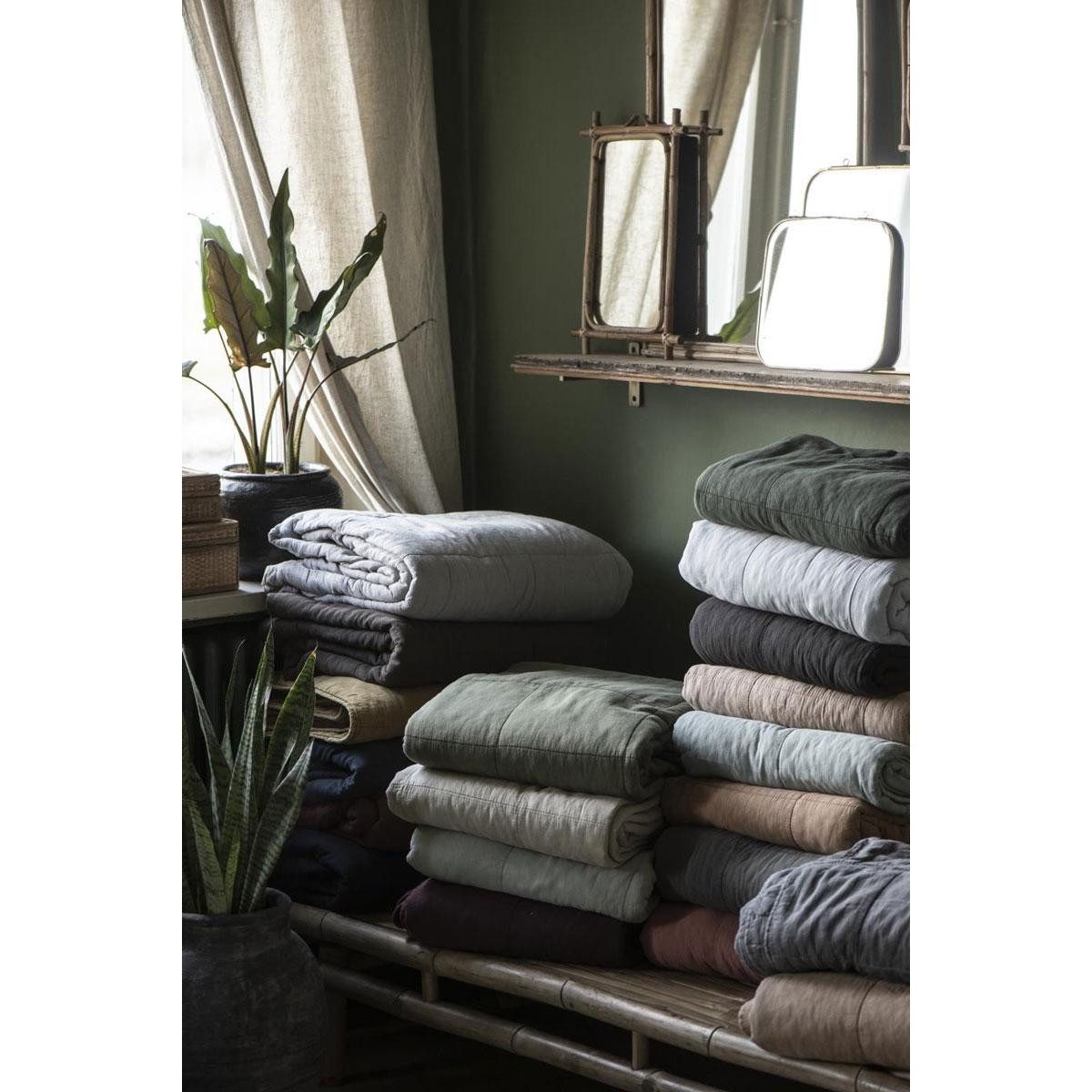 Wohndecke Ib Laursen Tagesdecke Quilt Vintage Burned Rose (130x180cm), Ib Laursen