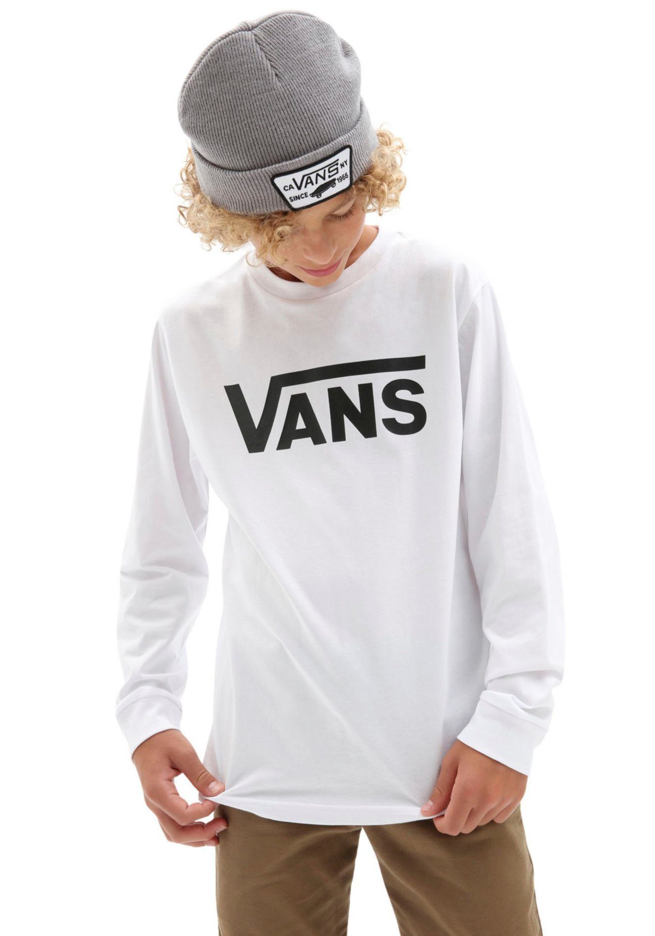 Vans Langarmshirt VANS CLASSIC LS BOYS WHITE | Rundhalsshirts