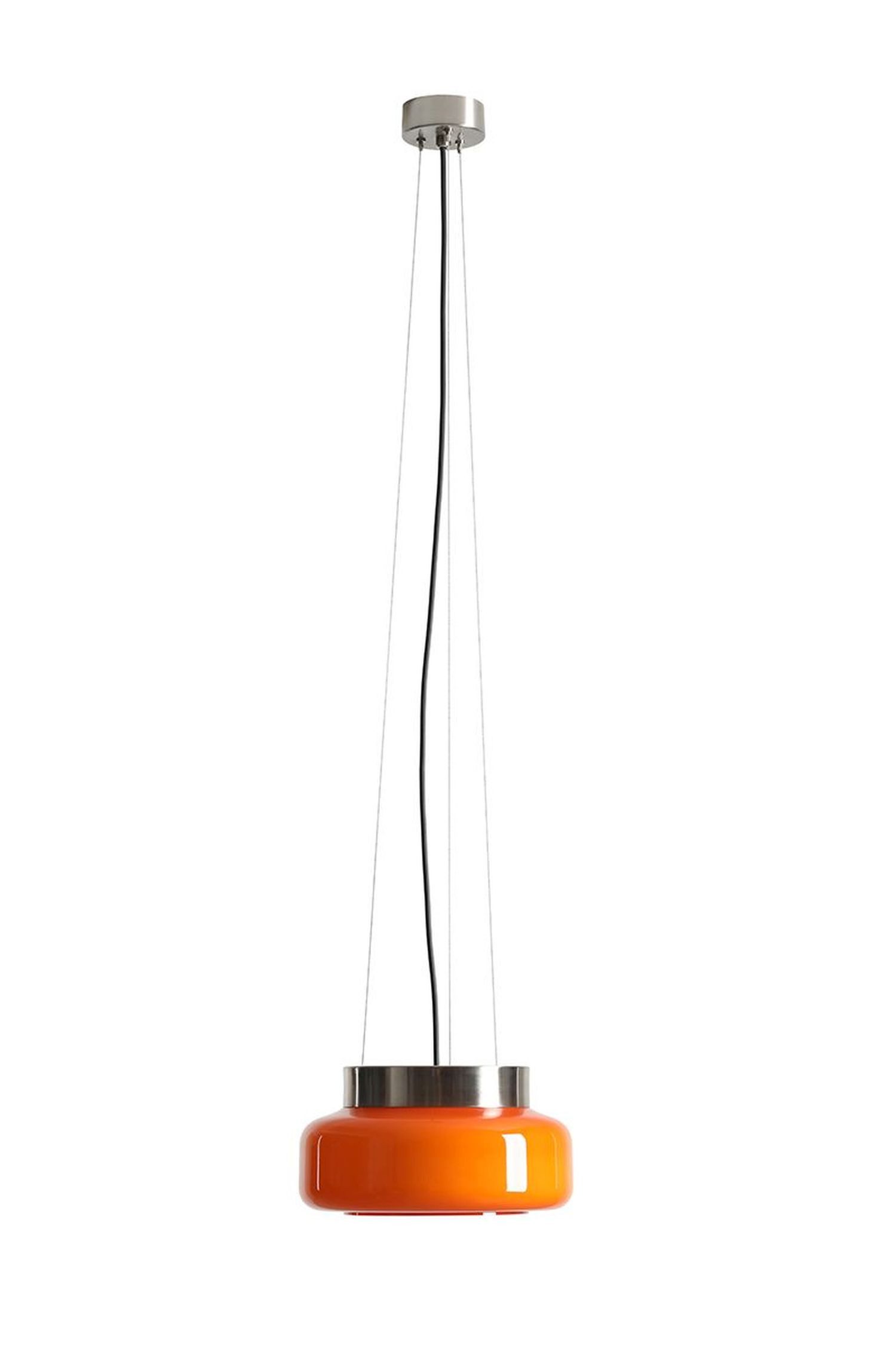 Licht-Erlebnisse Pendelleuchte ERAN, Metall Glas GX53 D: 245 cm rund H: max. 213 cm Orange Modern