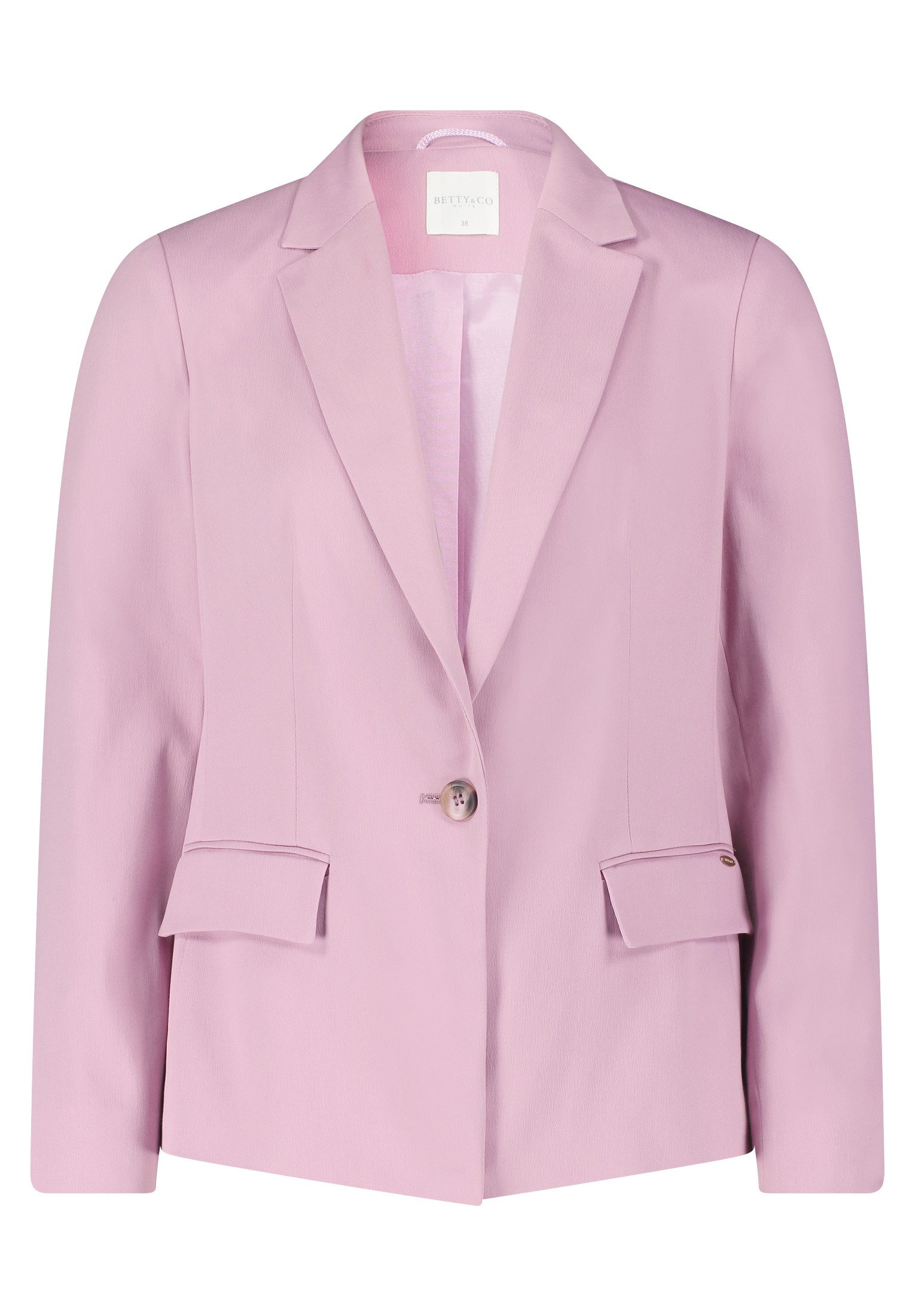 Betty&Co Longblazer Betty & Co Businessblazer mit Taschen Nahtführung
