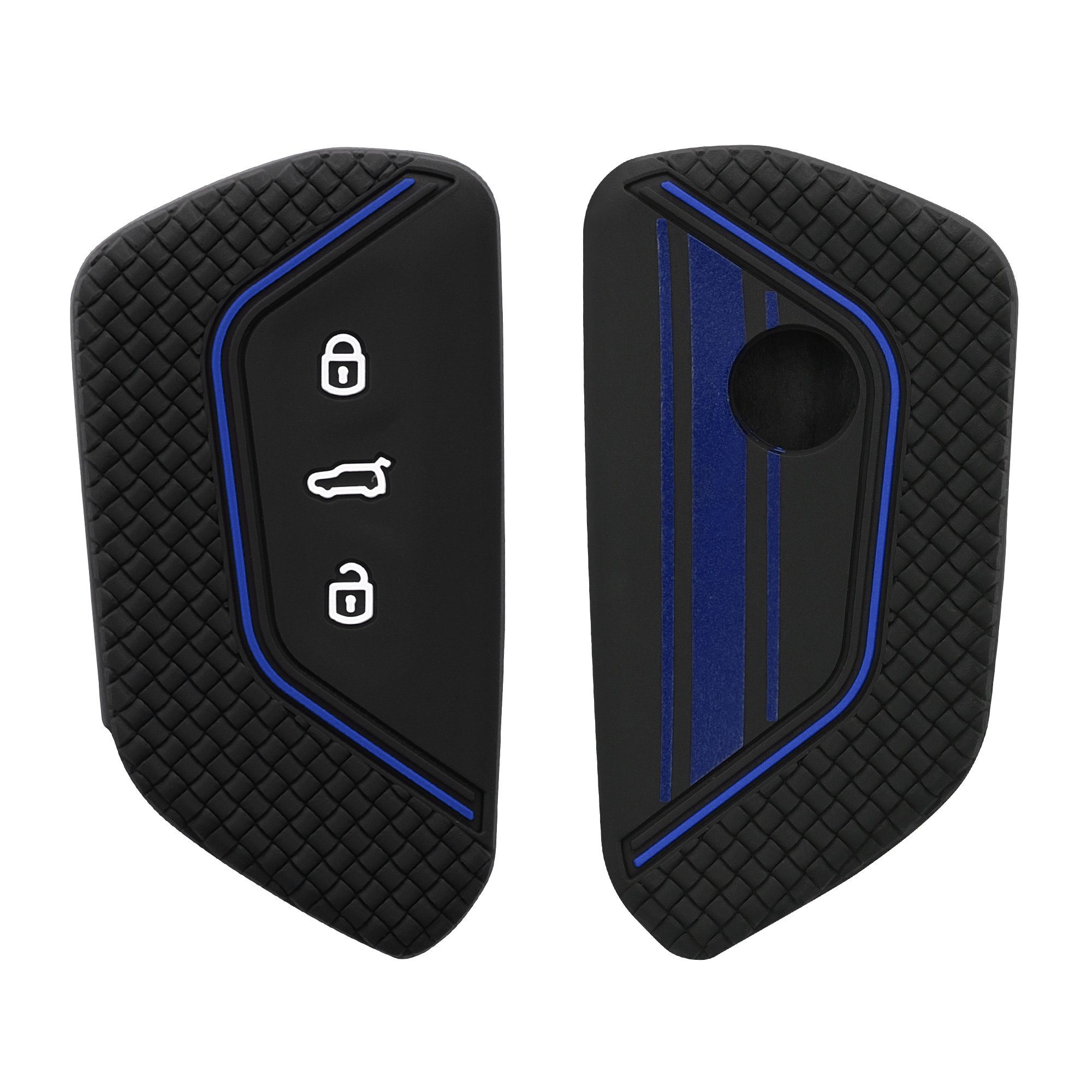 kwmobile Schlüsseltasche Autoschlüssel Hülle für VW Golf 8, Schlüsselhülle Schlüssel Case Cover Blau