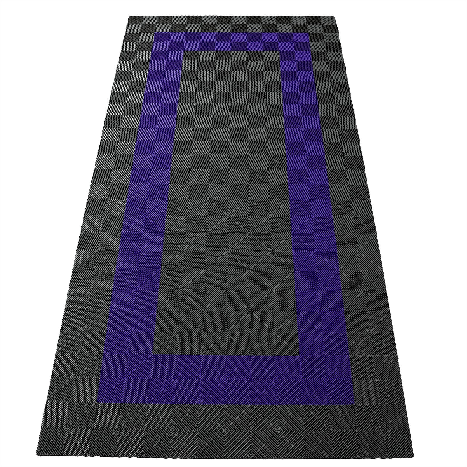 RAMROXX Klickfliesen Performance Bodenfliesen Garagenboden 2,8mx5,6m Grau Violett Set3