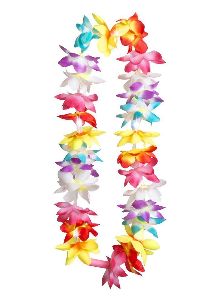 Boland Hawaii-Kostüm LED Hawaiikette Hibiskus