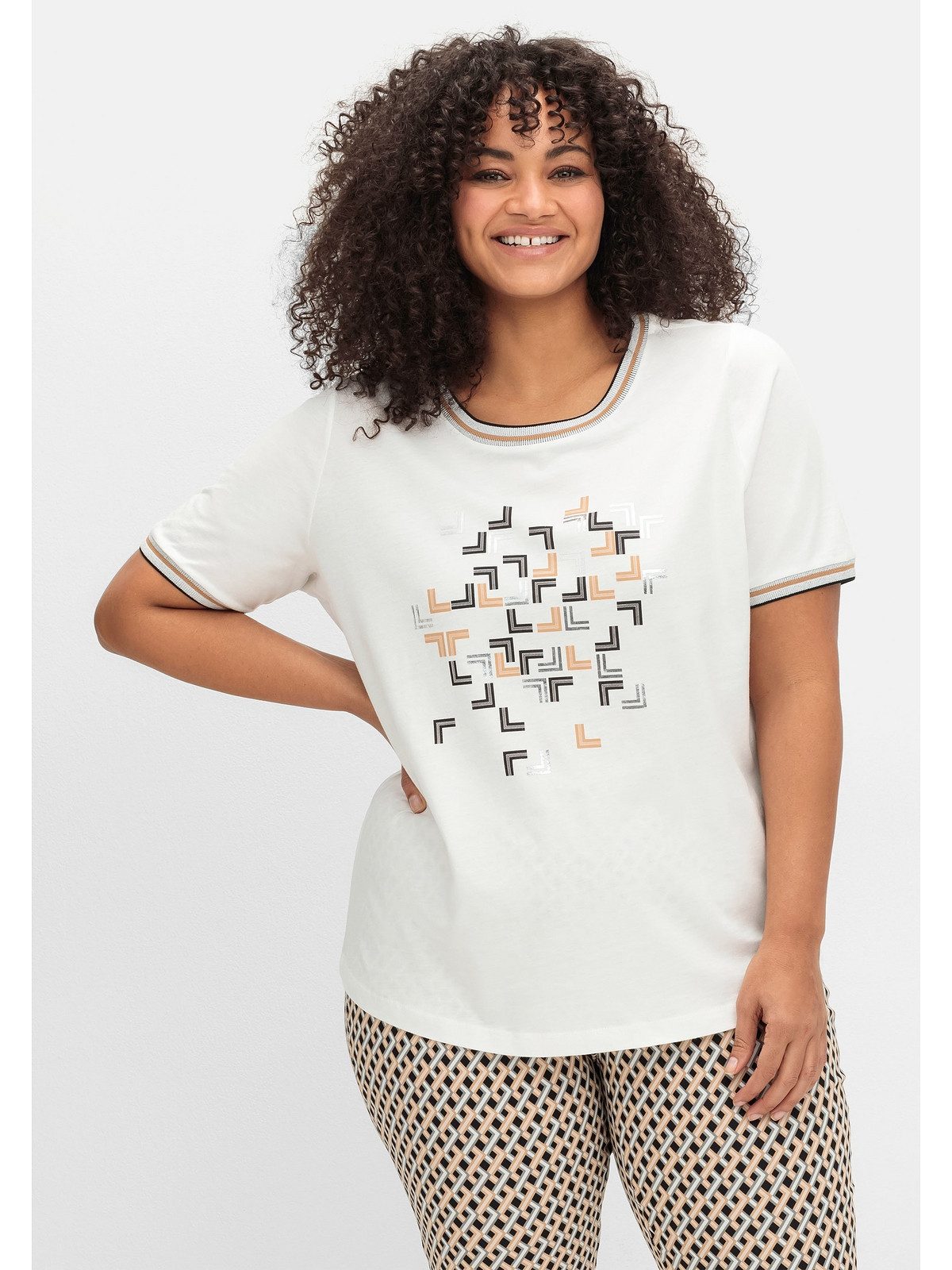 Sheego T-Shirt Große Größen mit Grafik-Frontprint günstig online kaufen