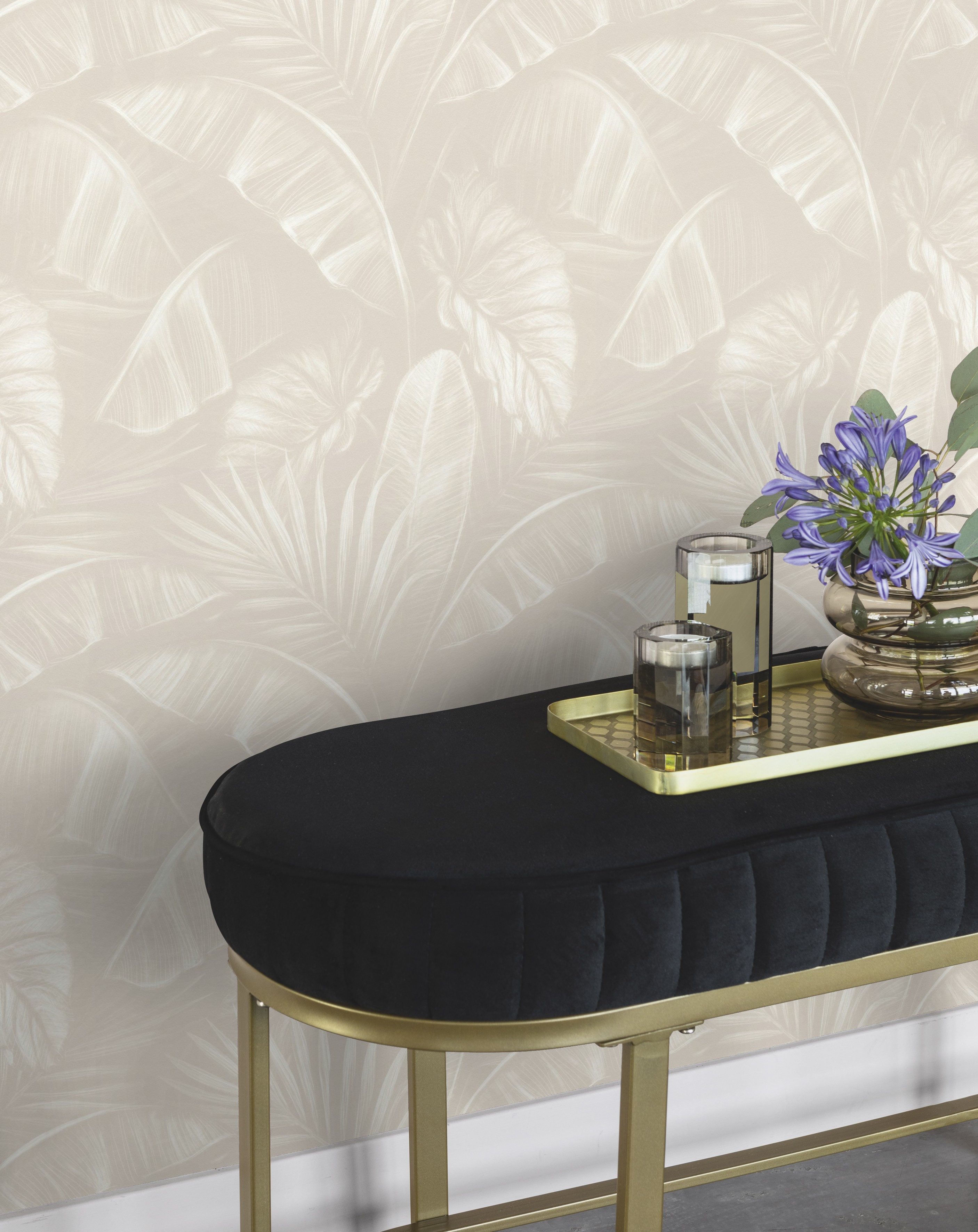 Rasch Papiertapete mit exotischen Blättern, strukturiert, botanisch, (1 St) günstig online kaufen