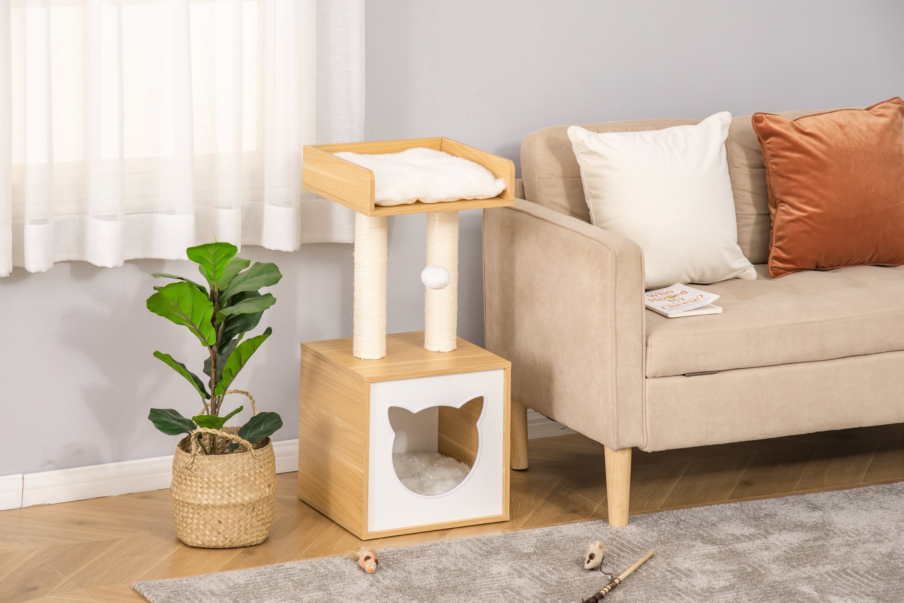 PawHut Kratzbaum Kratzbaum mit 2 Kissen günstig online kaufen