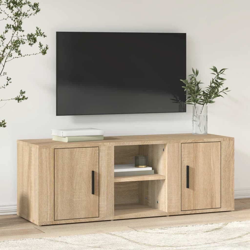 vidaXL TV-Schrank TV-Board Sonoma-Eiche 100x31,5x35 cm Holzwerkstoff günstig online kaufen