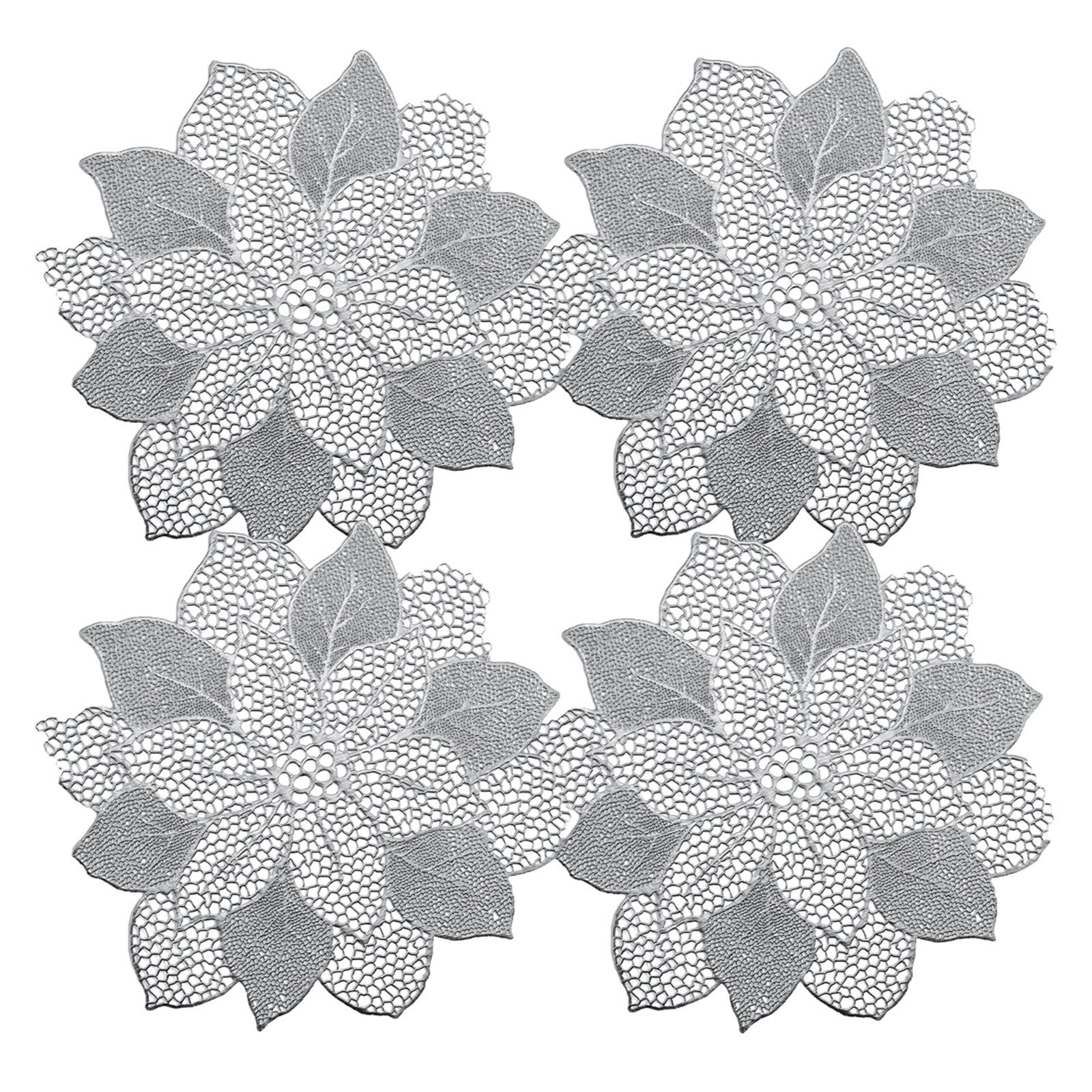 Neuetischkultur Platzset Platzset, 4 Stück Metallic Flower, (Set, 4-St., 1 Platzmatte)