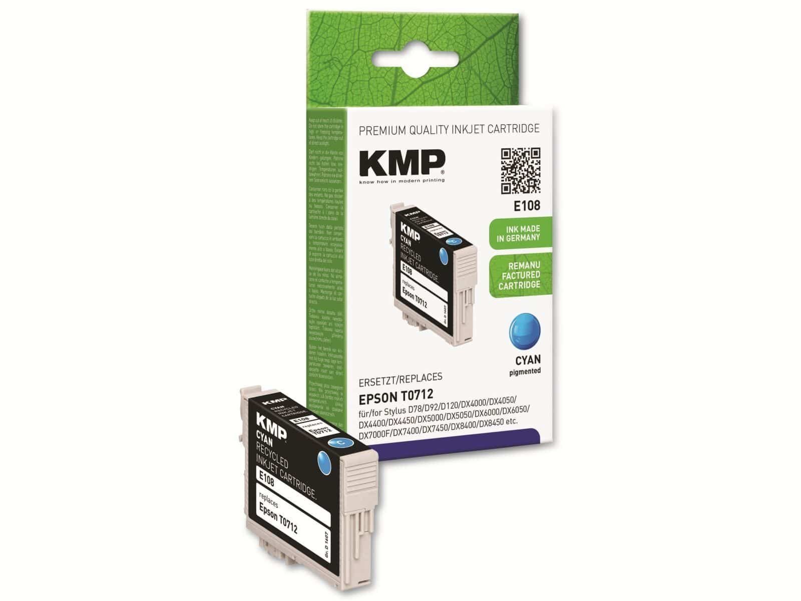 kompatibel für KMP cyan Tintenpatrone KMP Tintenpatrone T0712, Epson