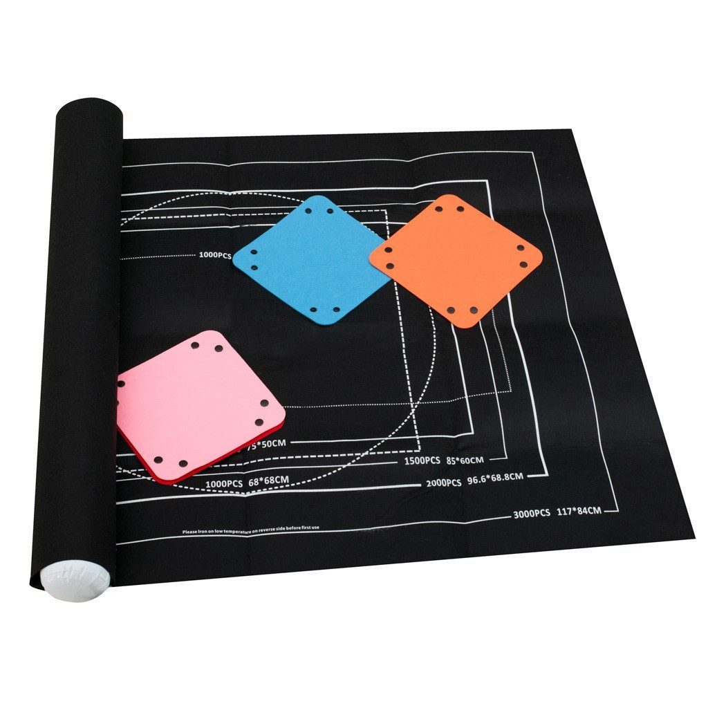 Ikonka Puzzlematte Puzzleunterlage Rollmatte Aufbewahrungsmatte, (Spar-Set, 1-tlg., 140 x 100 cm aufrollbar), aufrollbar, für 1500-3000 Teile, Filzoberfläche