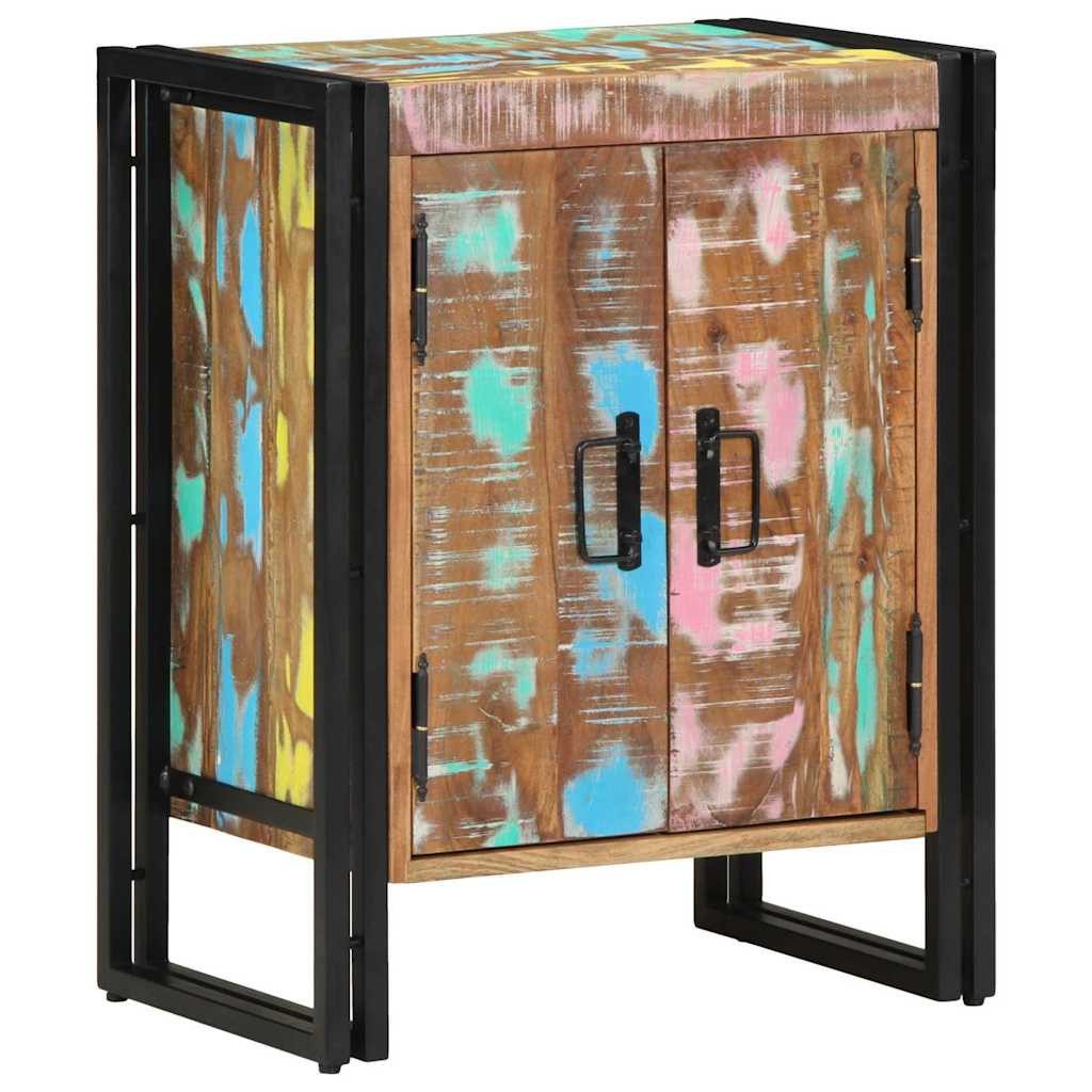 vidaXL Schuhregal Schuhschrank Mehrfarbig 56 x 35 x 70 cm Massivholz Altholz, 1-tlg.