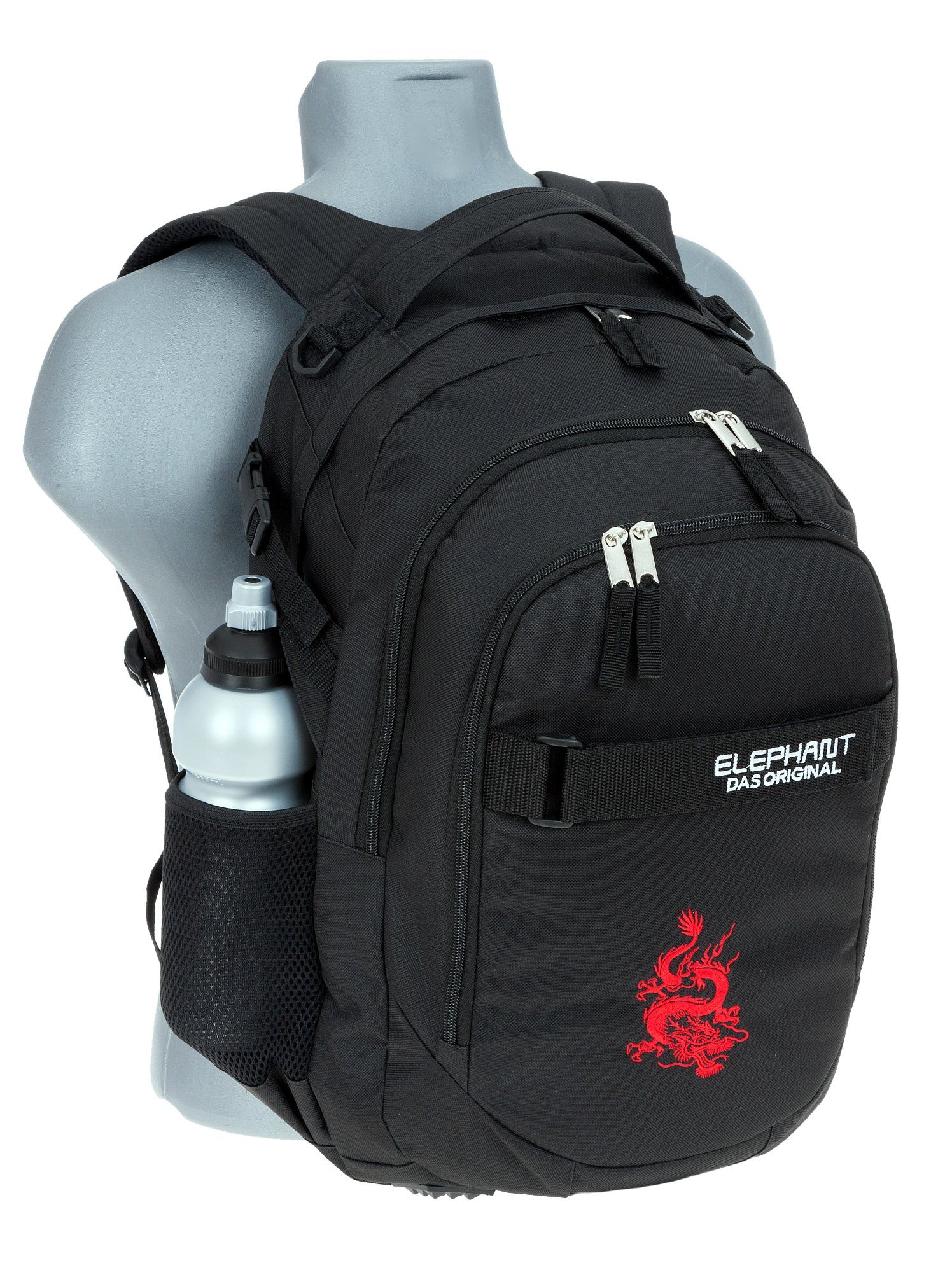 ELEPHANT Schulrucksack Hero Signature Schultasche (2 Teile Set), Rucksack + Mäppchen Box