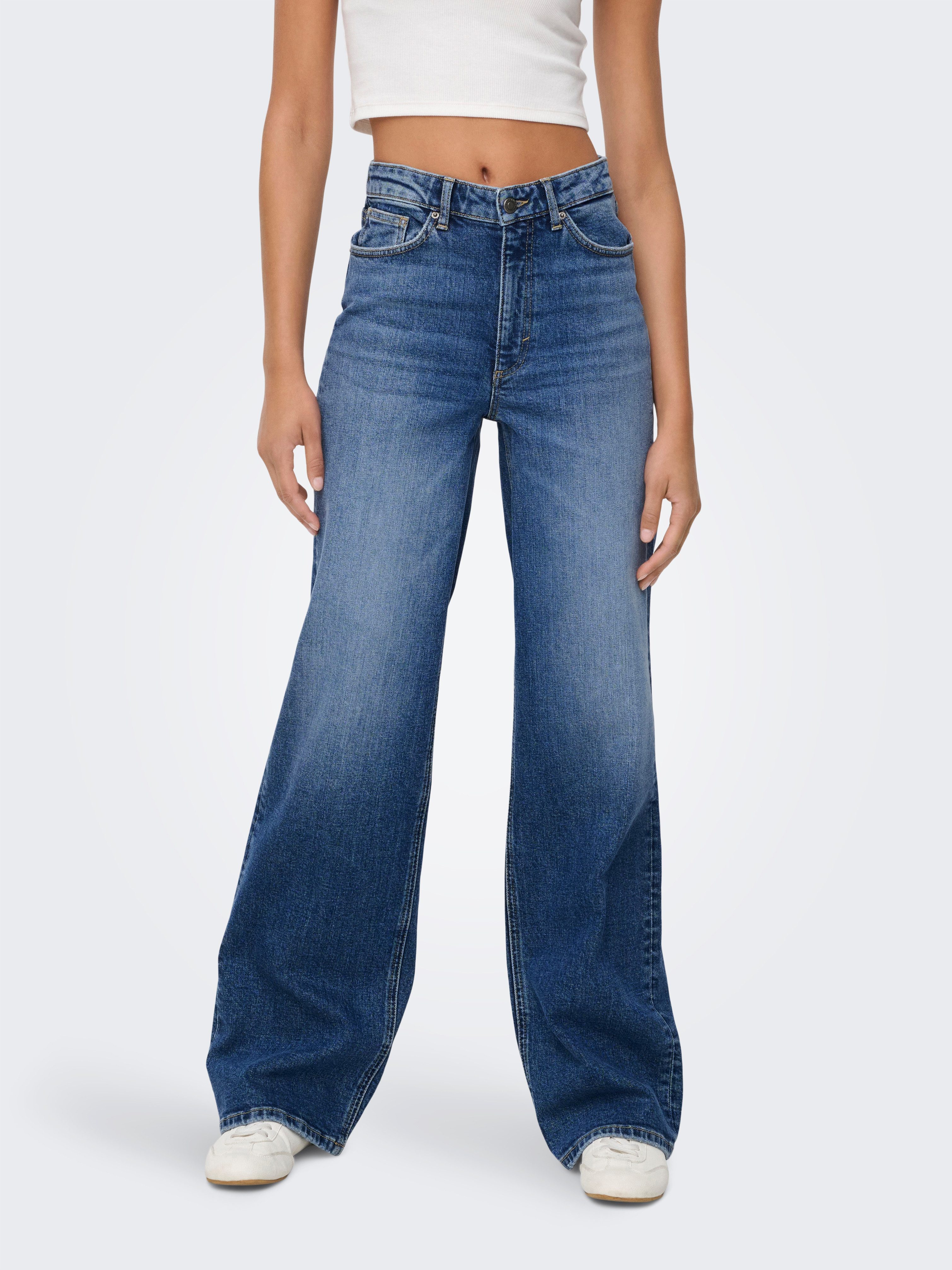 High-waist-Jeans ONLJUICY HW WIDE LEG DOT330 DNM NOOS