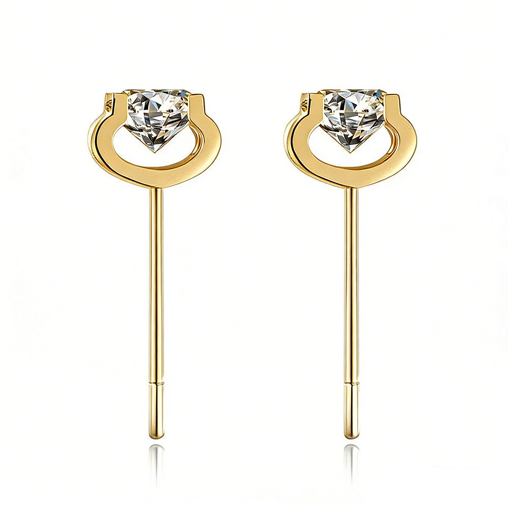 Sternvoll Paar Ohrstecker Moderne Ohrstecker mit 0,21 ct Diamanten 18K Gold günstig online kaufen